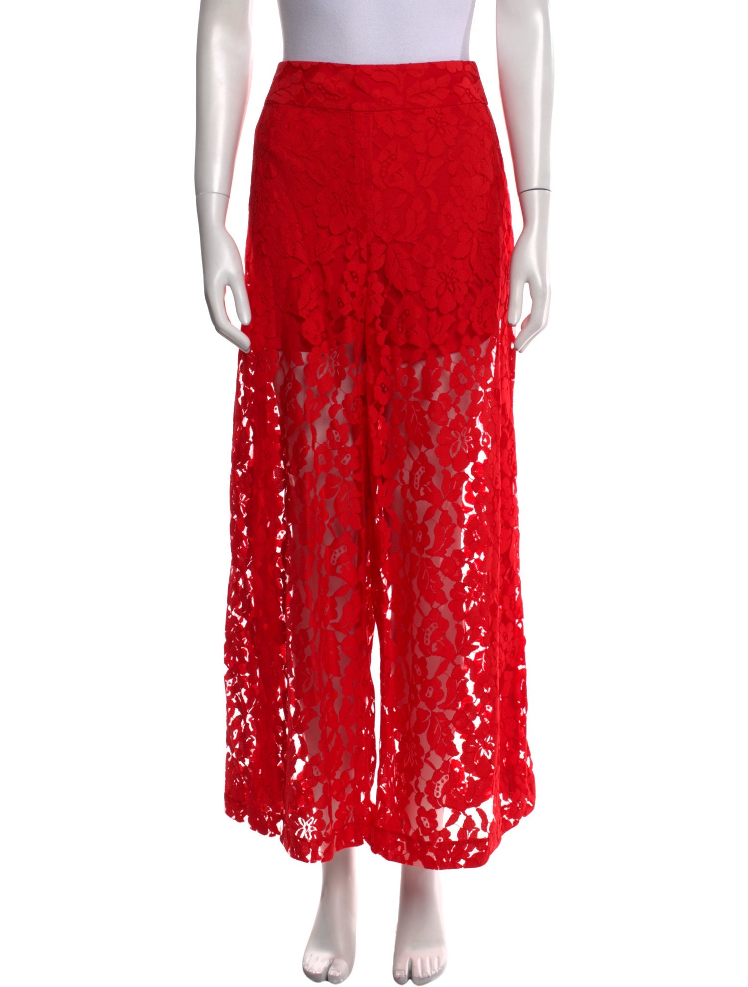 Anne Fontaine Lace Pattern Wide Leg Pants