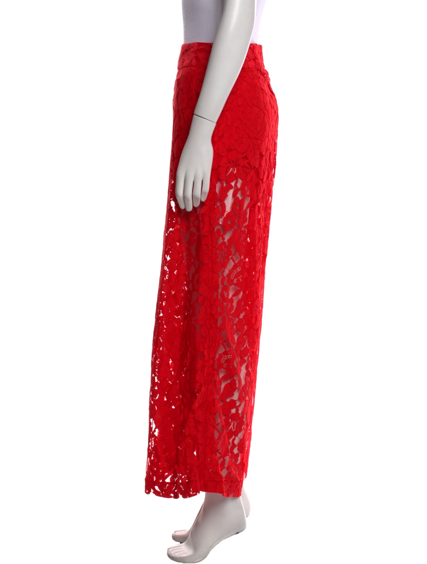 Anne Fontaine Lace Pattern Wide Leg Pants