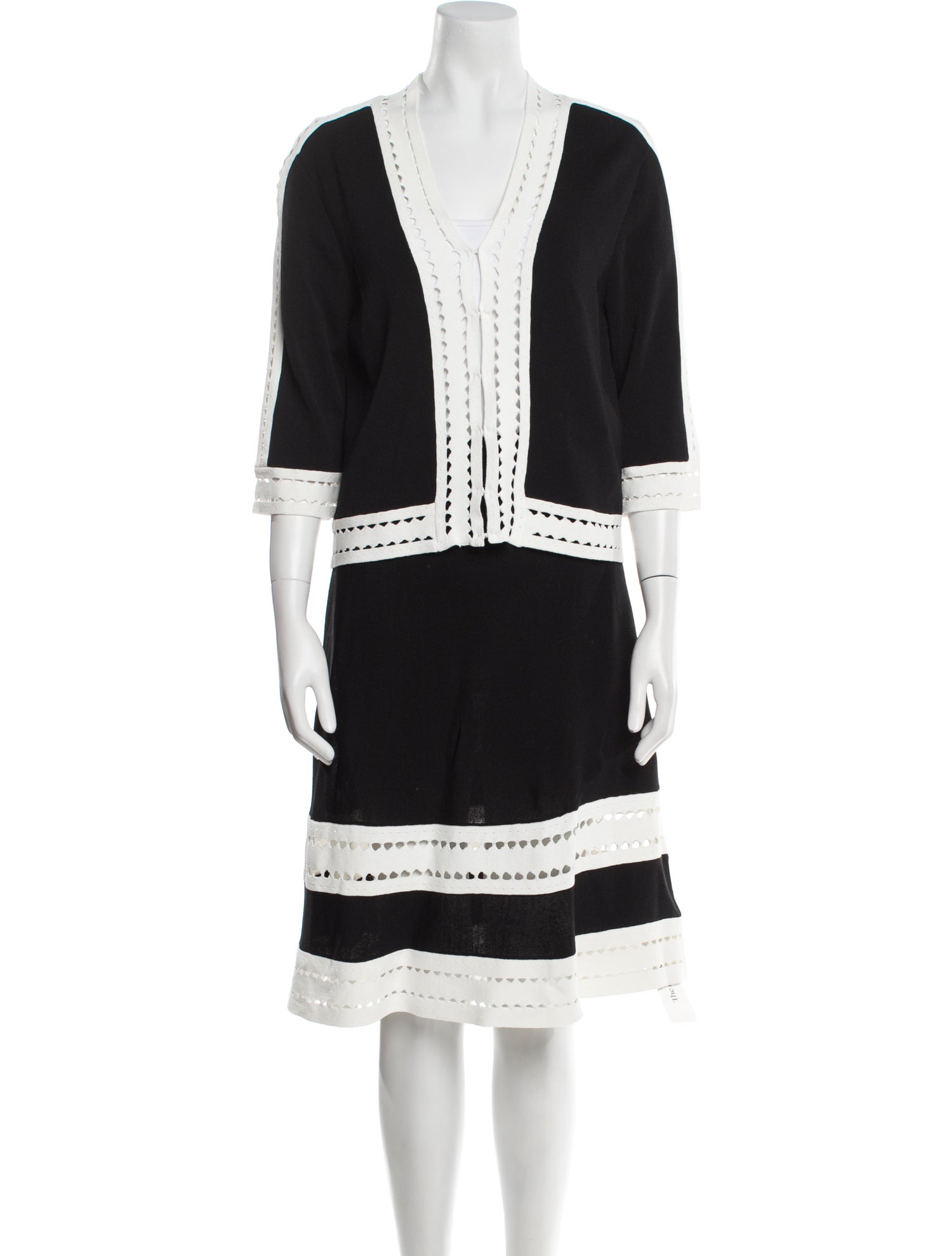 Anne Fontaine Colorblock Pattern Skirt Set