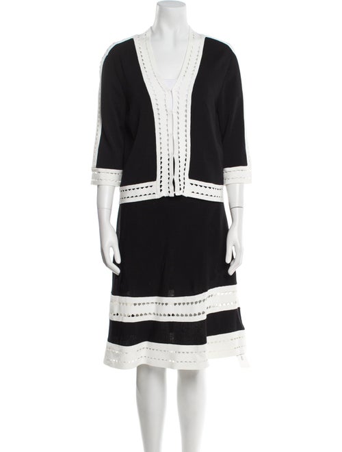 Anne Fontaine Colorblock Pattern Skirt Set