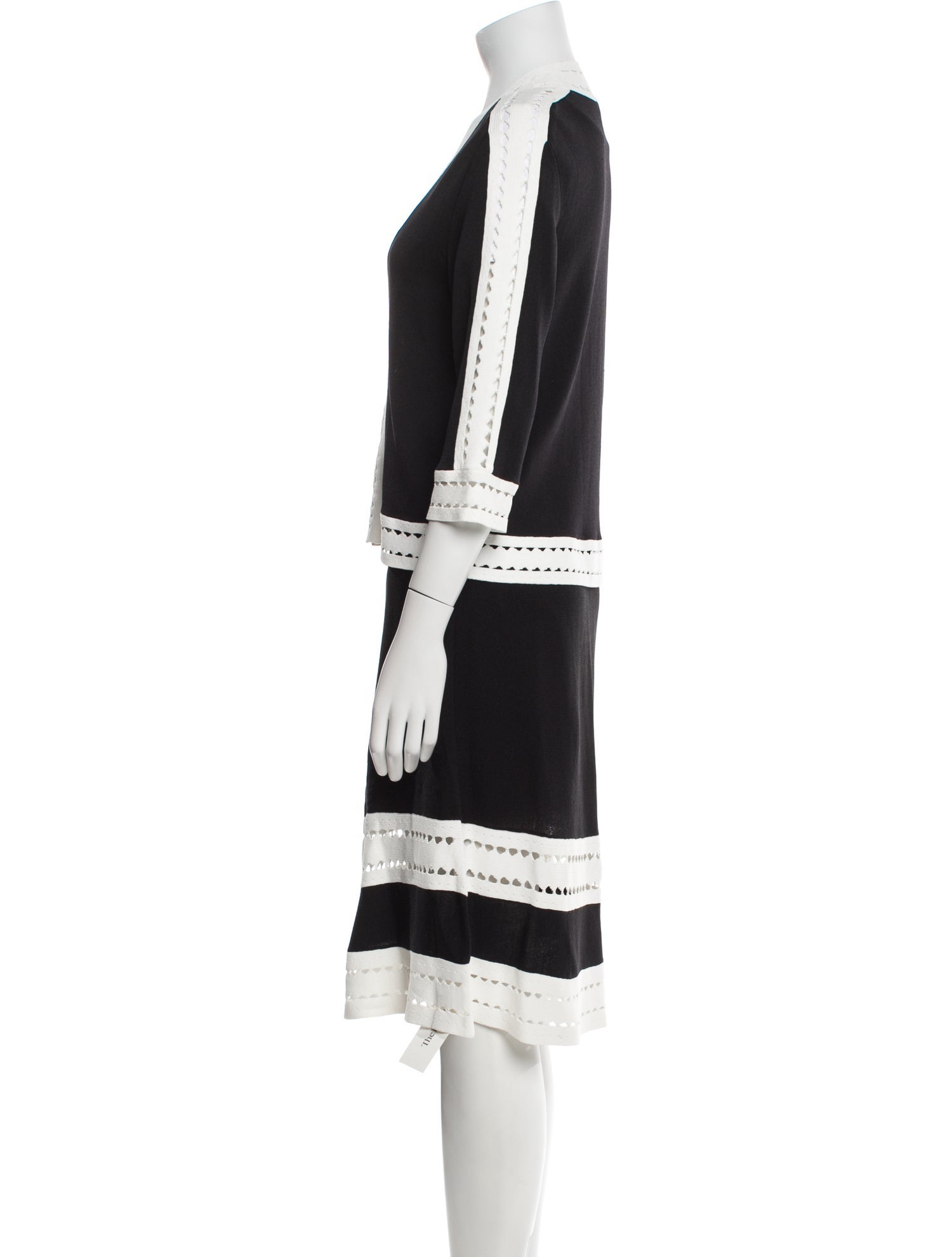 Anne Fontaine Colorblock Pattern Skirt Set