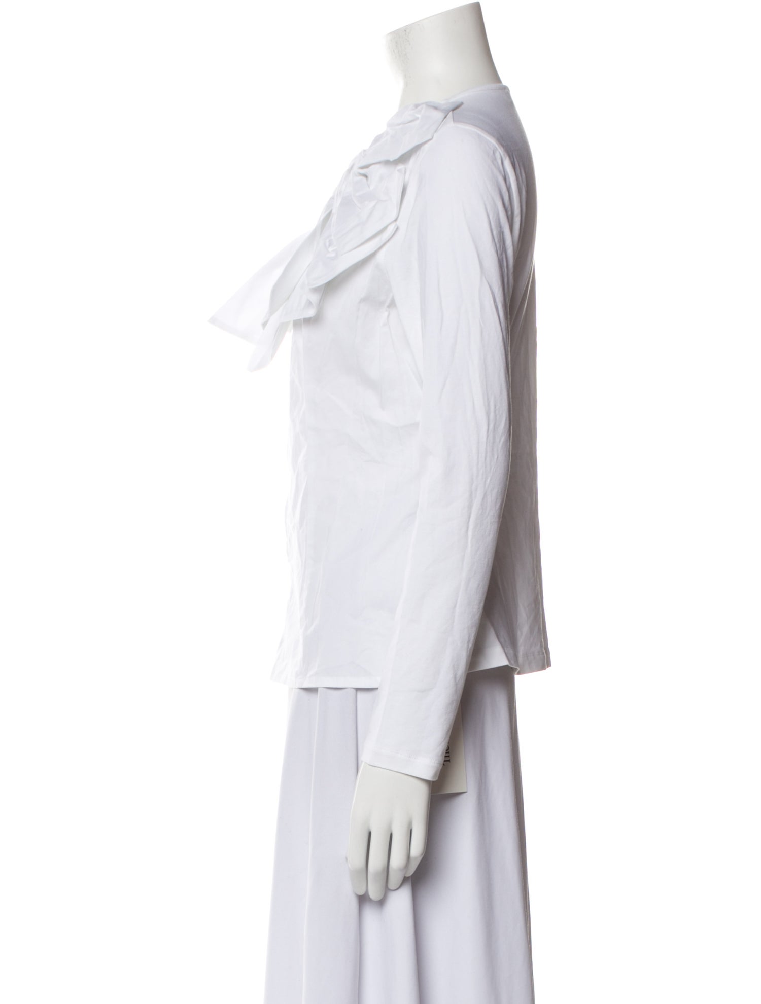 Anne Fontaine Crew Neck Long Sleeve Blouse