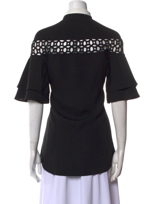Anne Fontaine Short Sleeve Button-Up Top