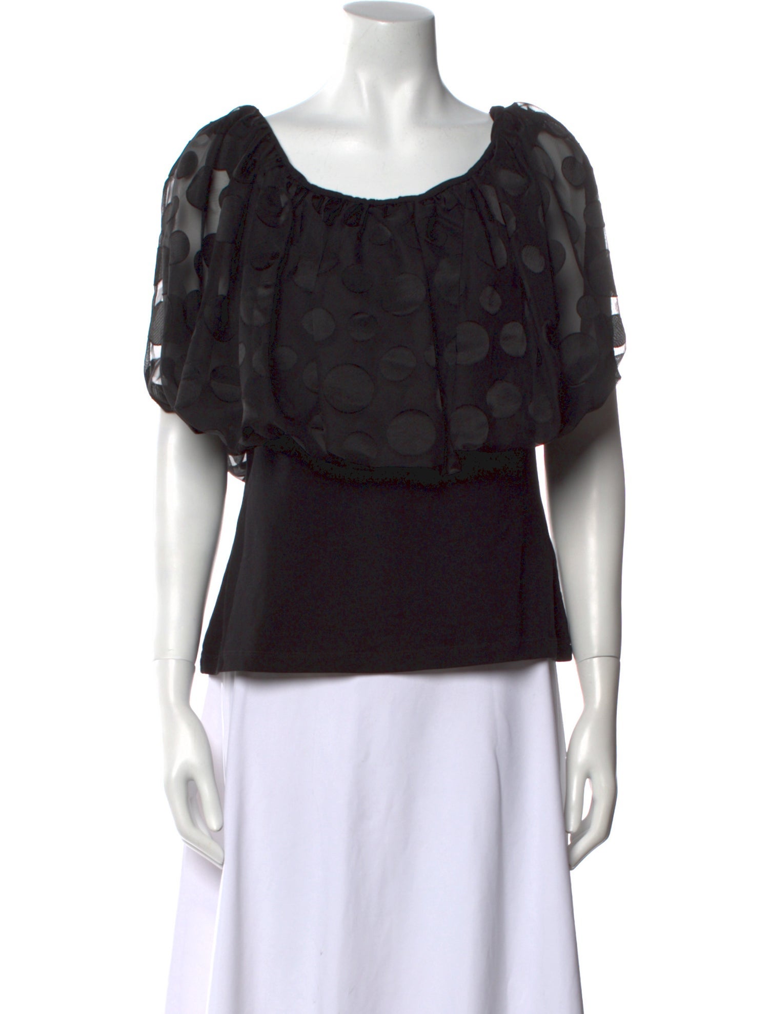 Anne Fontaine Printed Scoop Neck Blouse