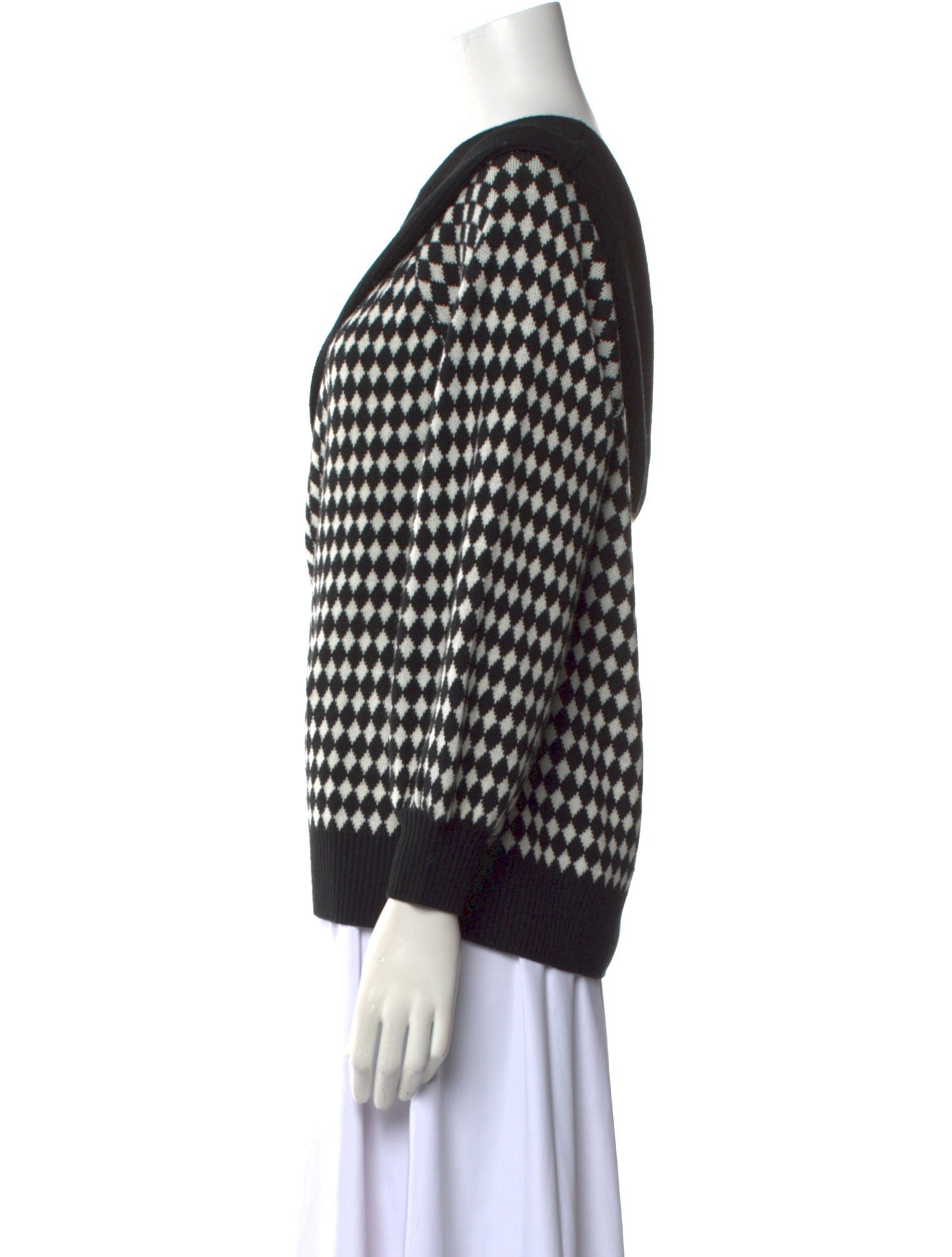 Anne Fontaine Wool Plaid Print Sweater