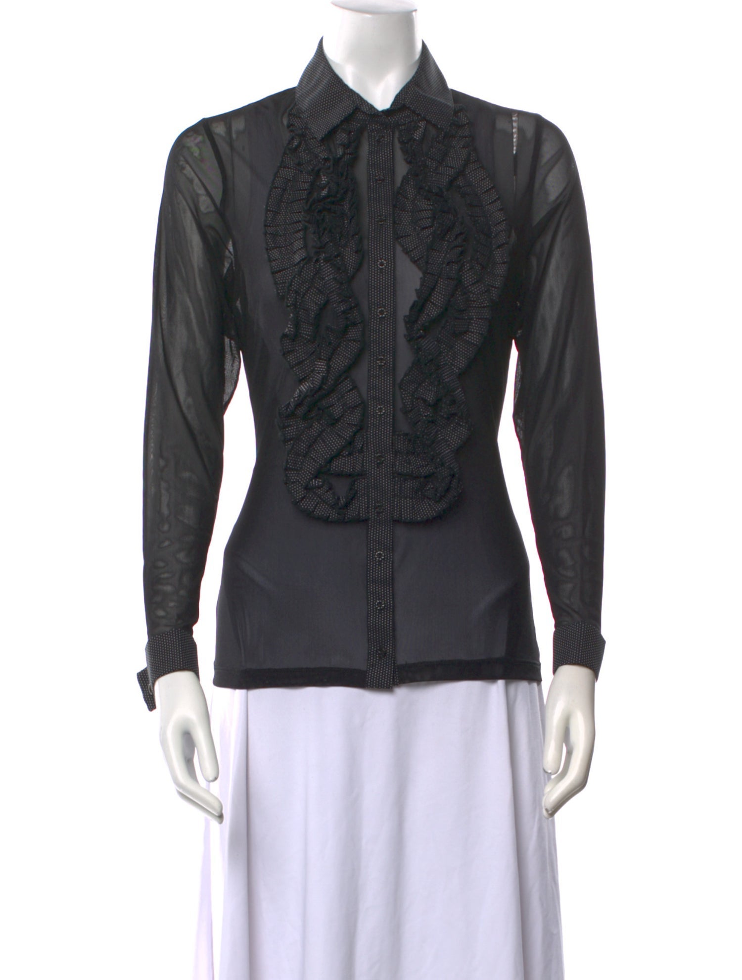 Anne Fontaine Long Sleeve Button-Up Top