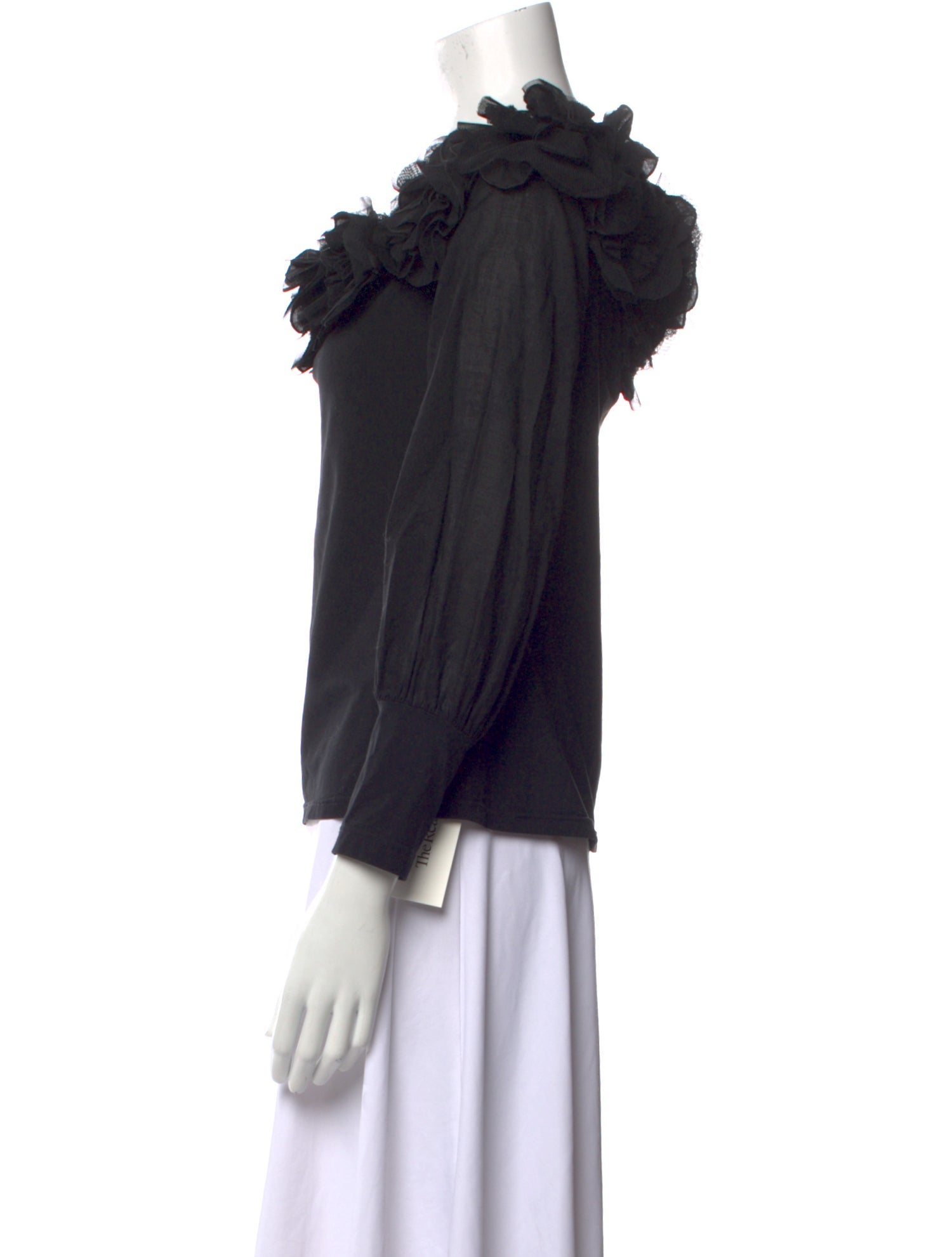 Anne Fontaine Off-The-Shoulder Three-Quarter Sleeve Blouse