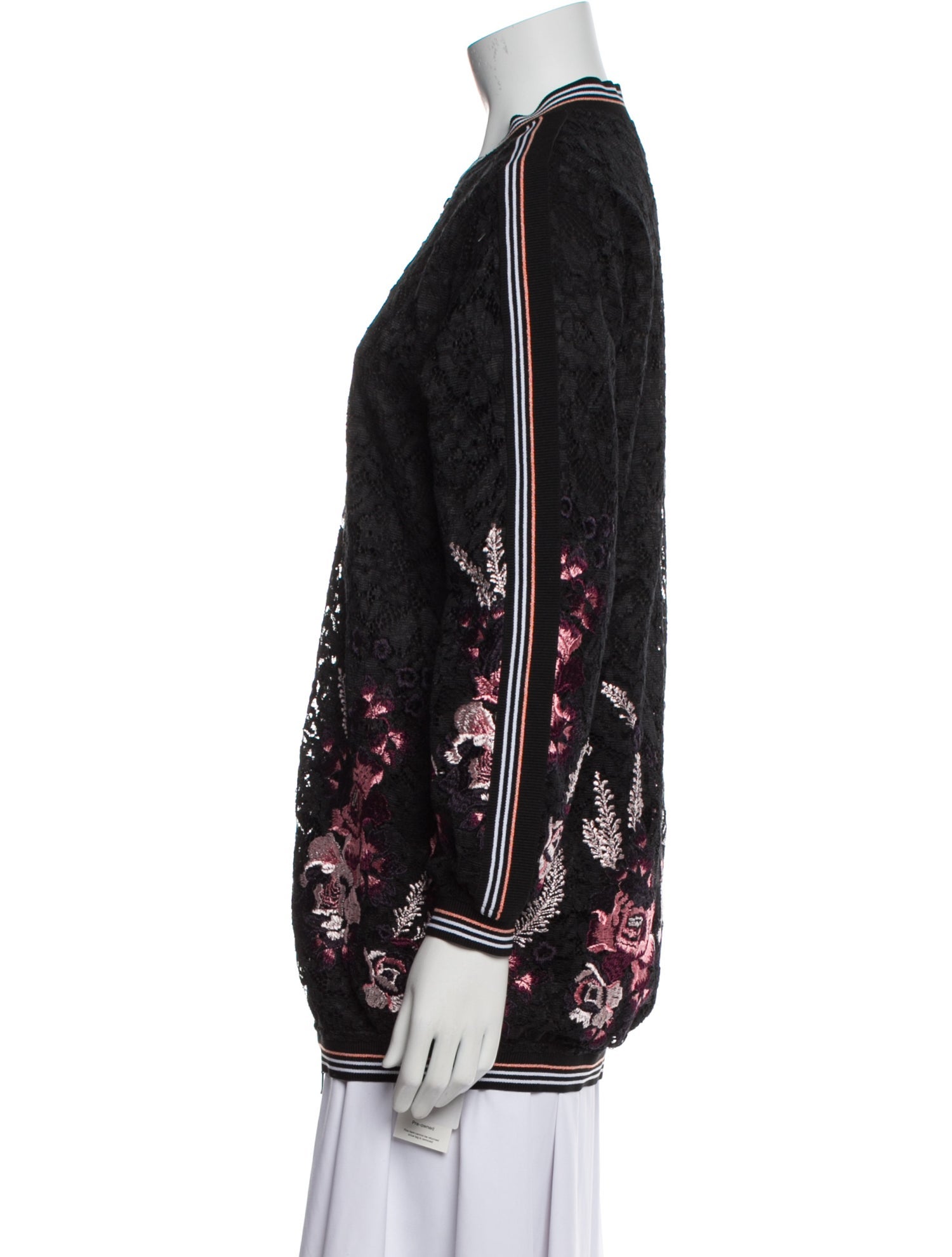 Anne Fontaine Floral Print Bomber Jacket