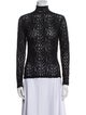 Anne Fontaine Lace Pattern Turtleneck Top