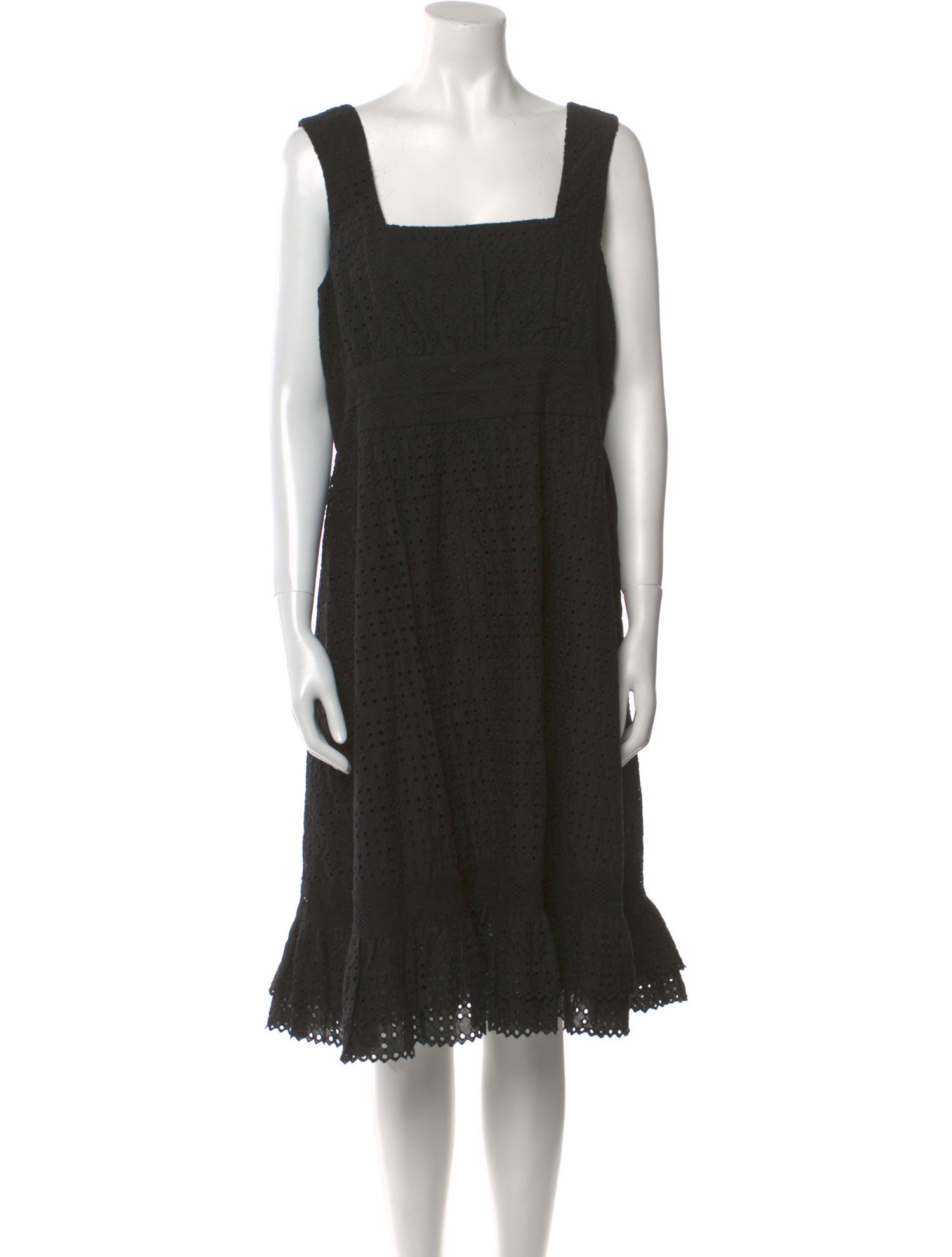 Anne Fontaine Square Neckline Knee-Length Dress