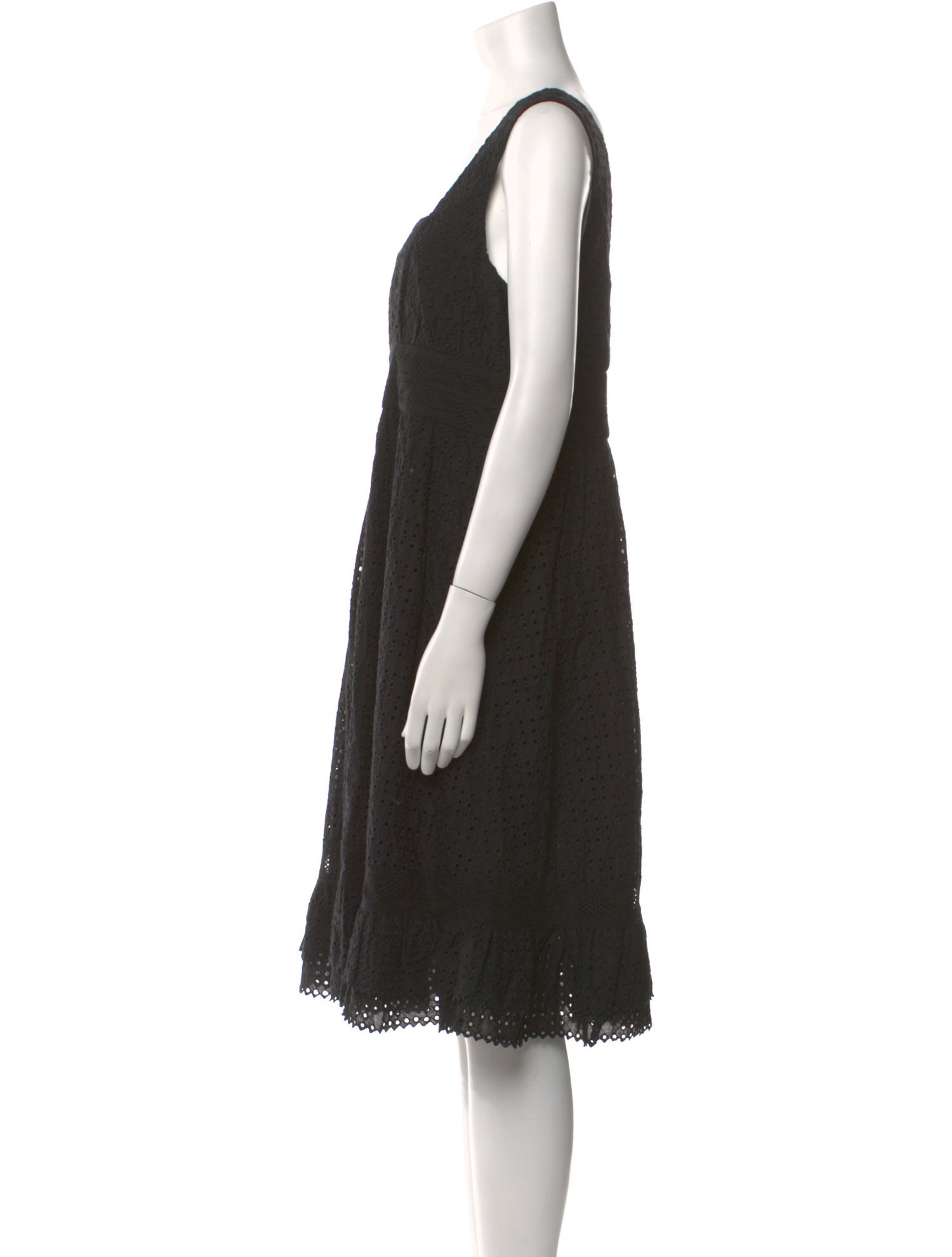 Anne Fontaine Square Neckline Knee-Length Dress