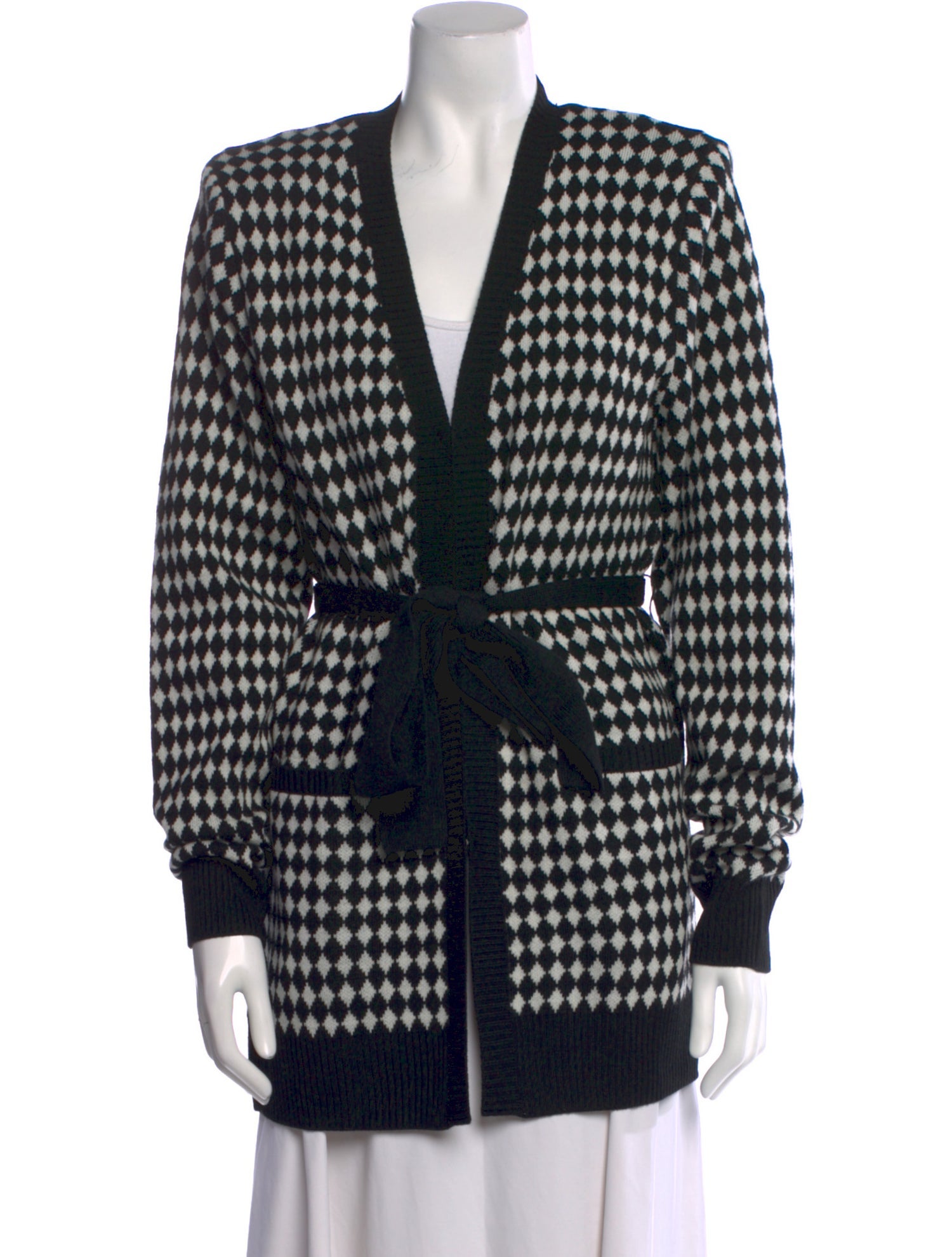 Anne Fontaine Wool Plaid Print Sweater w/ Tags