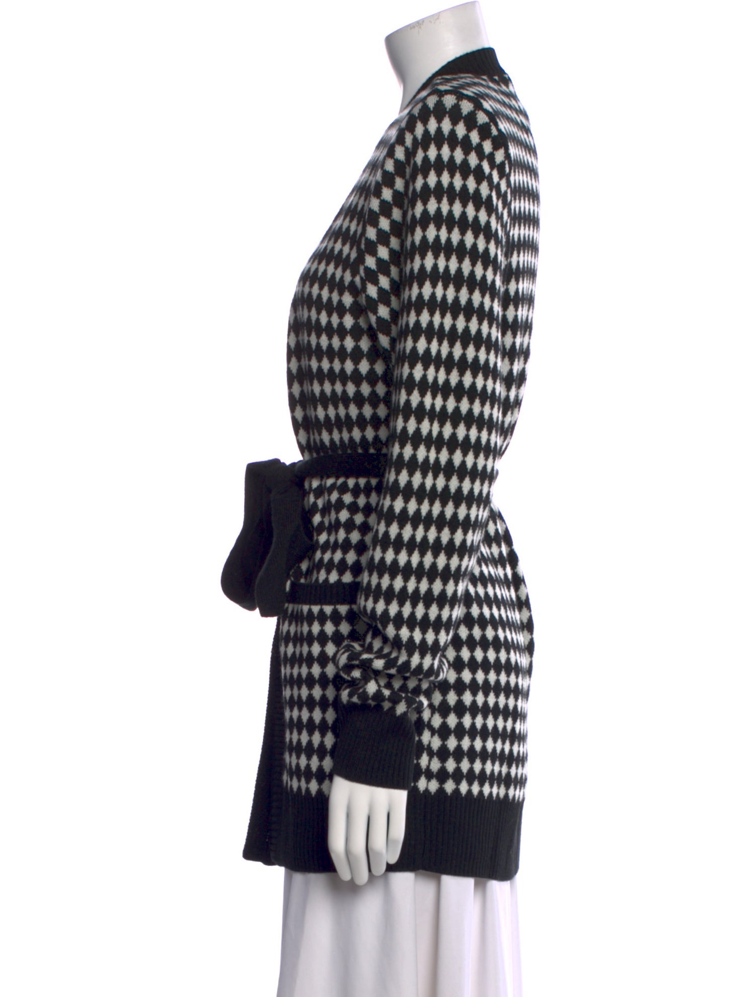 Anne Fontaine Wool Plaid Print Sweater w/ Tags