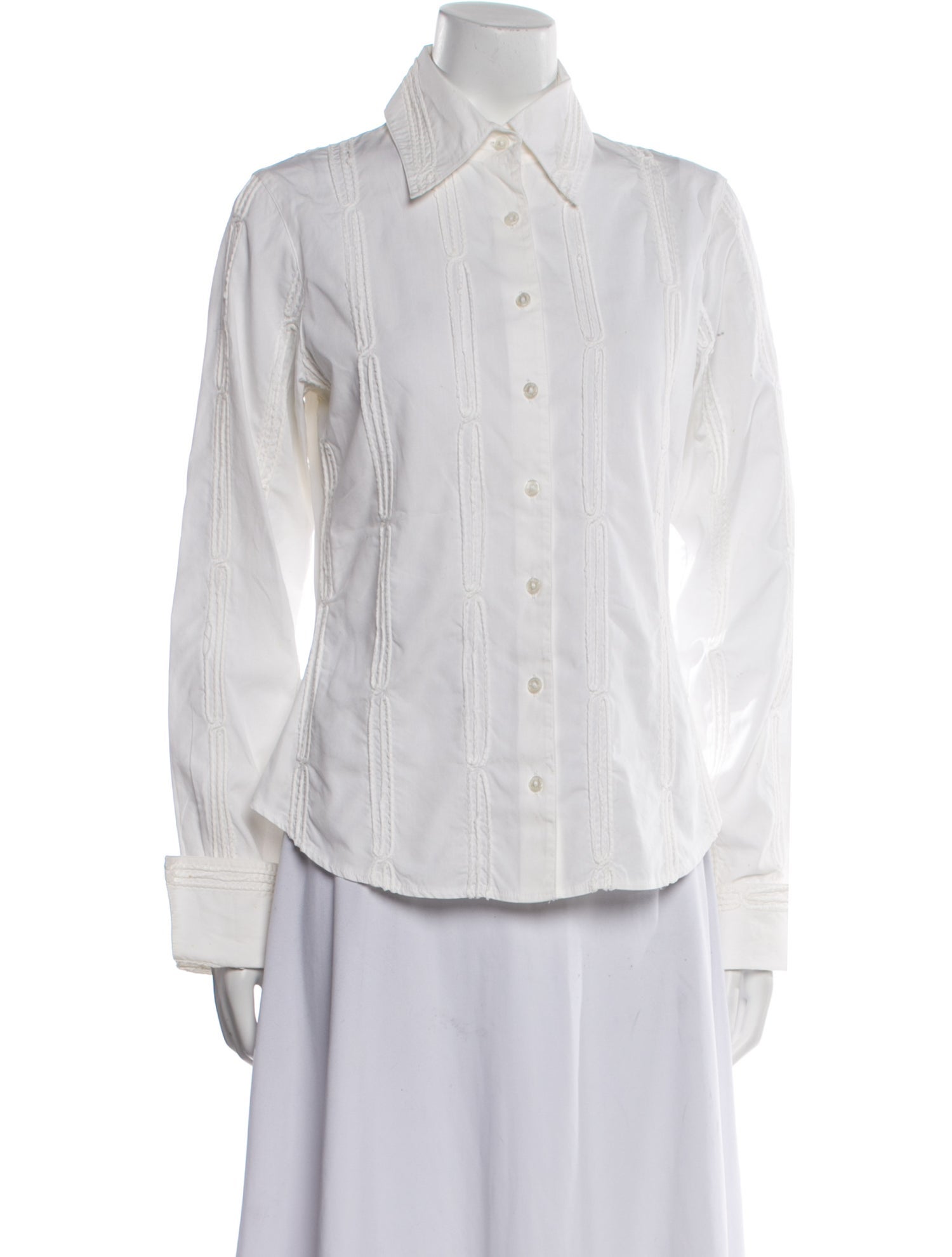 Anne Fontaine Long Sleeve Button-Up Top