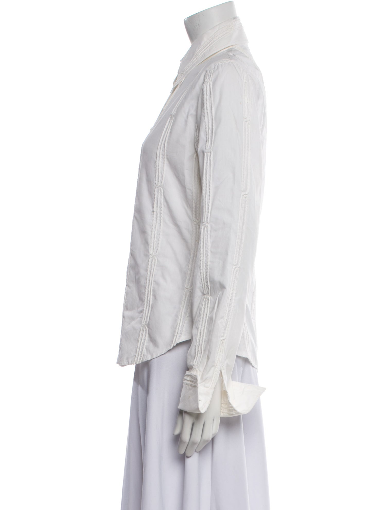 Anne Fontaine Long Sleeve Button-Up Top