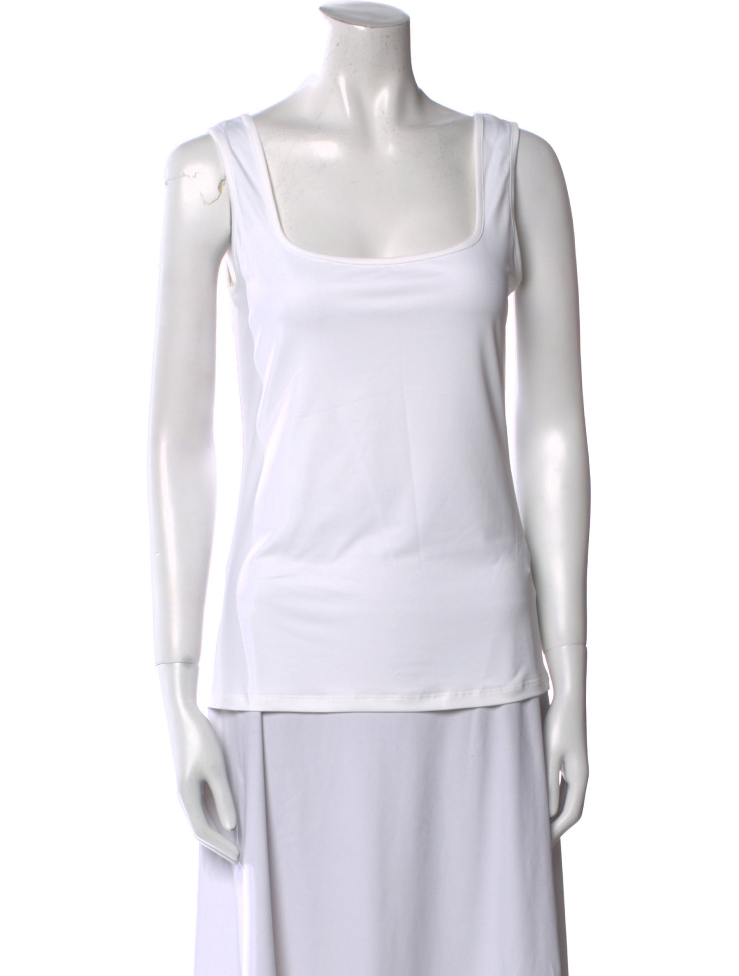 Anne Fontaine Square Neckline Sleeveless Top