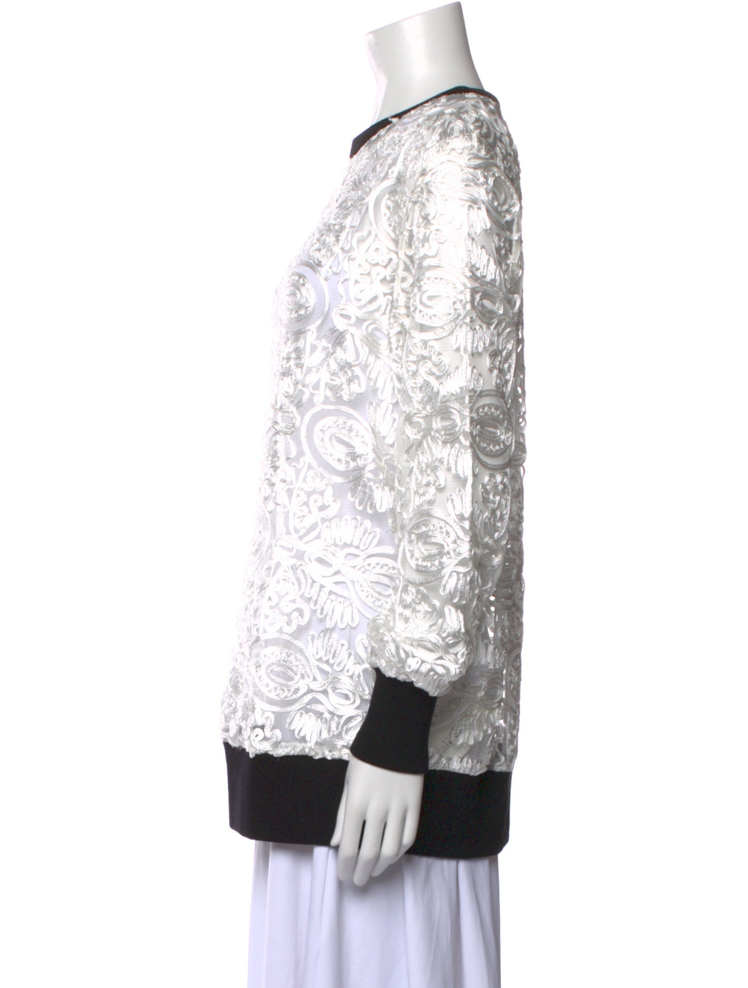 Anne Fontaine Printed Crew Neck Sweatshirt