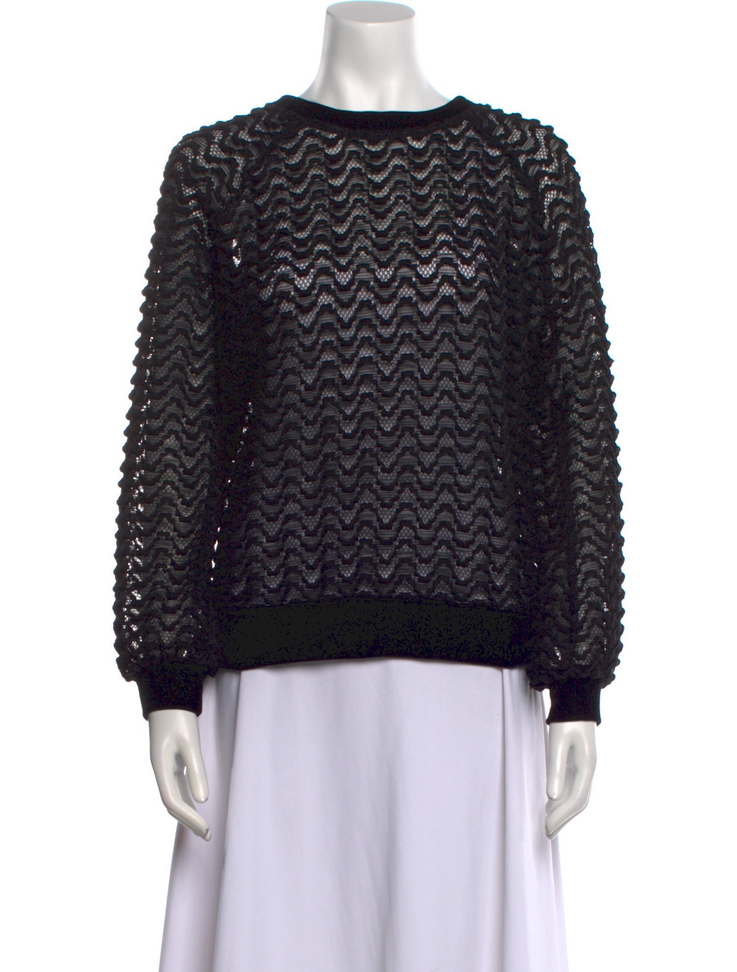 Anne Fontaine Scoop Neck Long Sleeve Sweatshirt