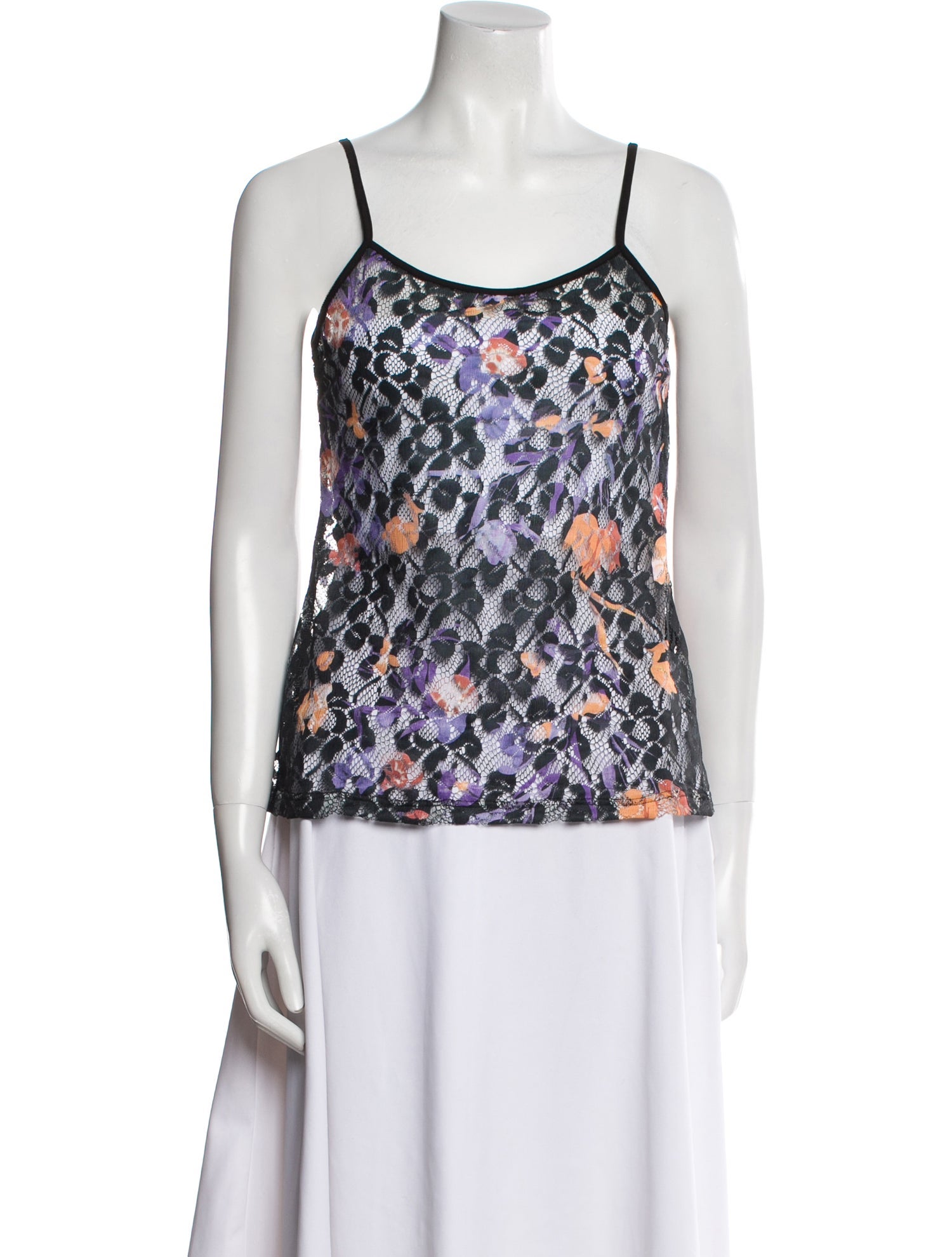 Anne Fontaine Floral Print Scoop Neck Top w/ Tags