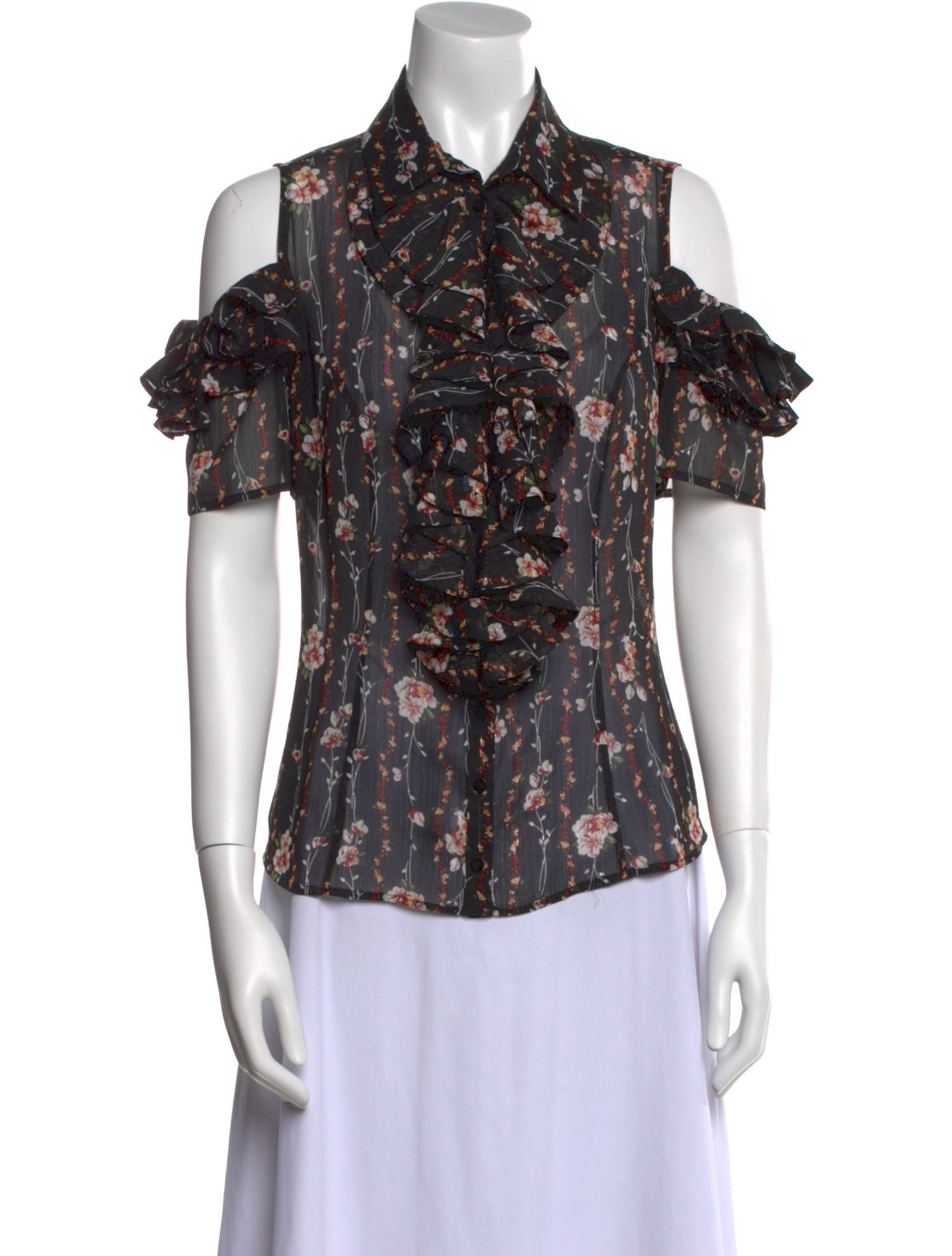 Anne Fontaine Floral Print Short Sleeve Top