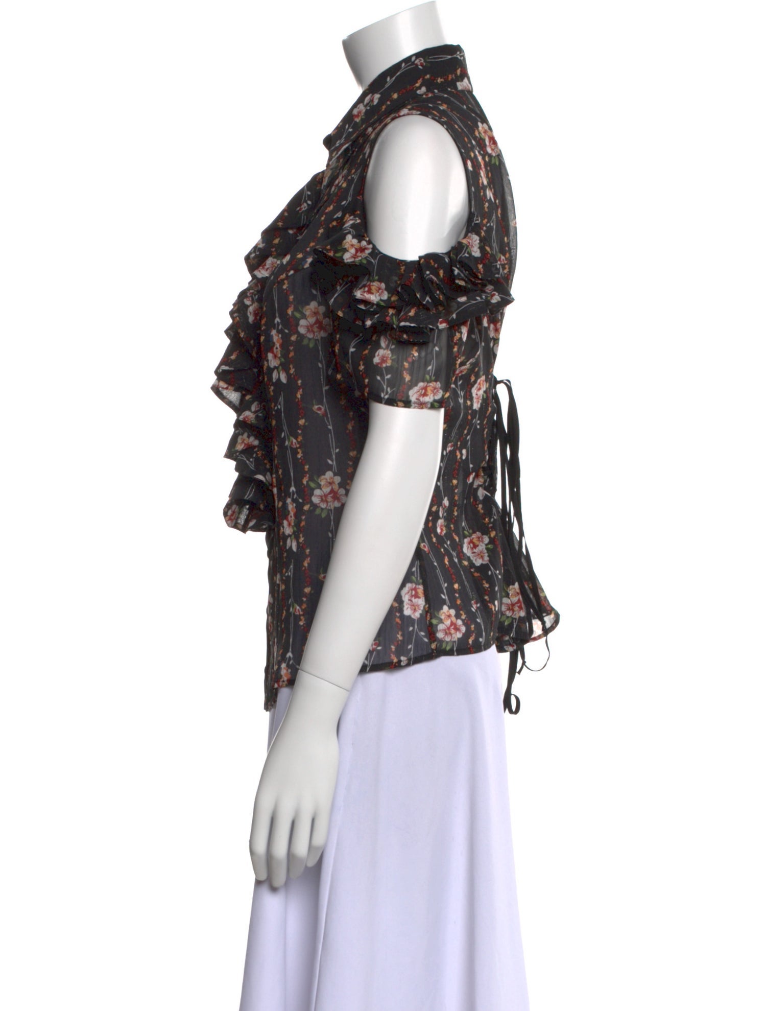 Anne Fontaine Floral Print Short Sleeve Top