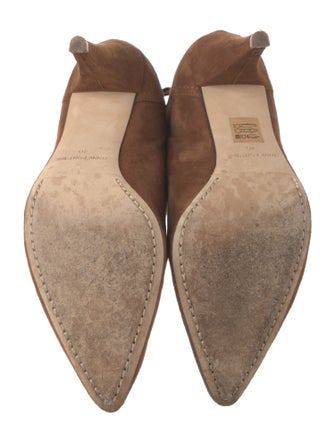 Anne Fontaine Suede Grosgrain Trim Lace-Up Boots