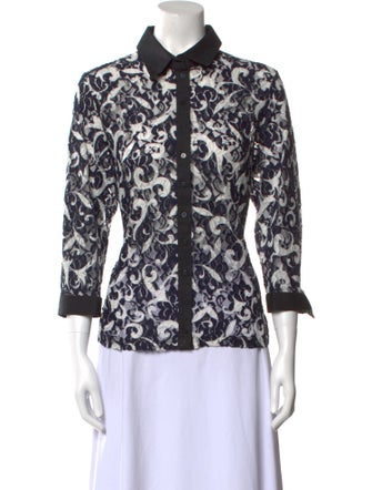 Anne Fontaine Lace Lace Pattern Button-Up Top