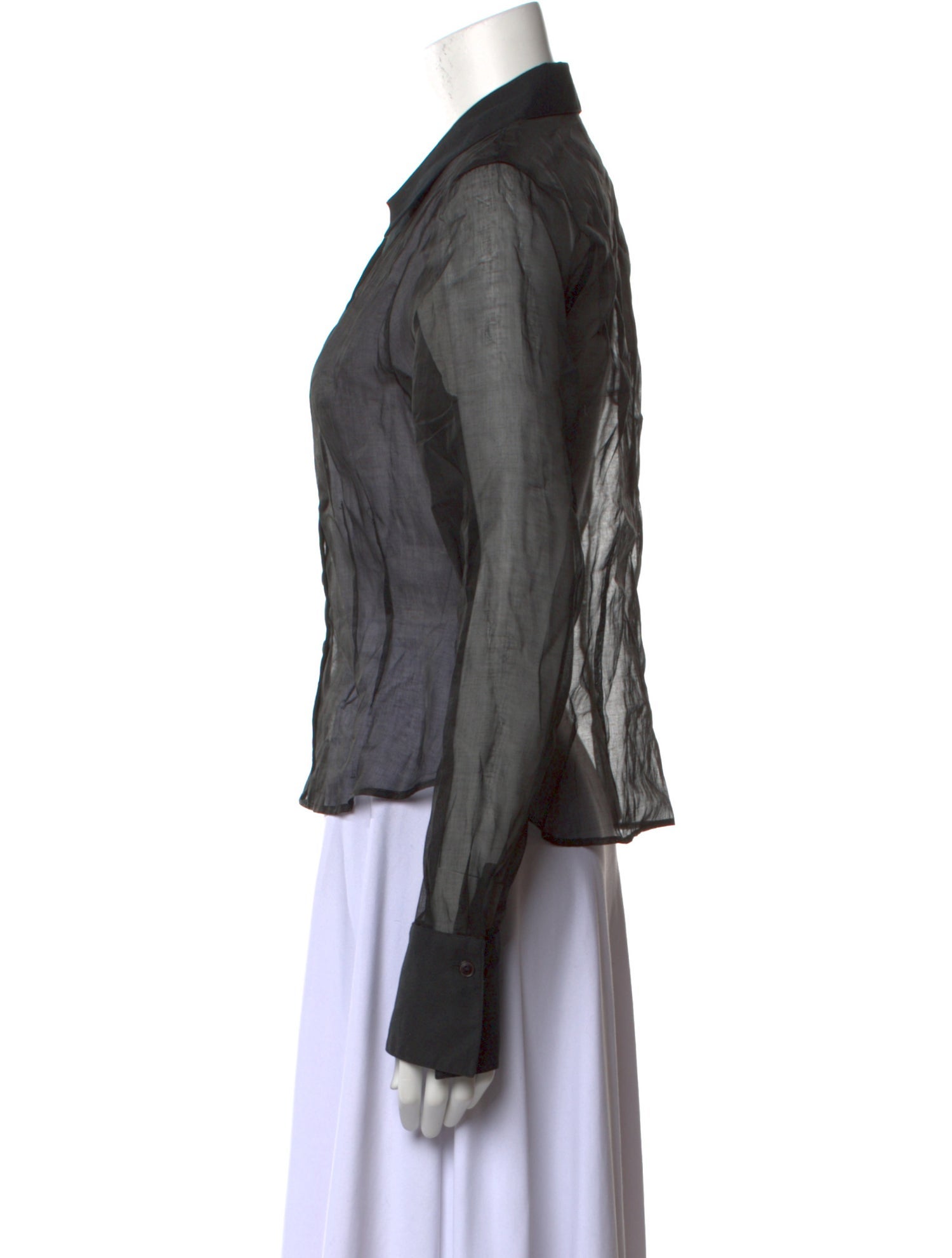 Anne Fontaine Long Sleeve Button-Up Top