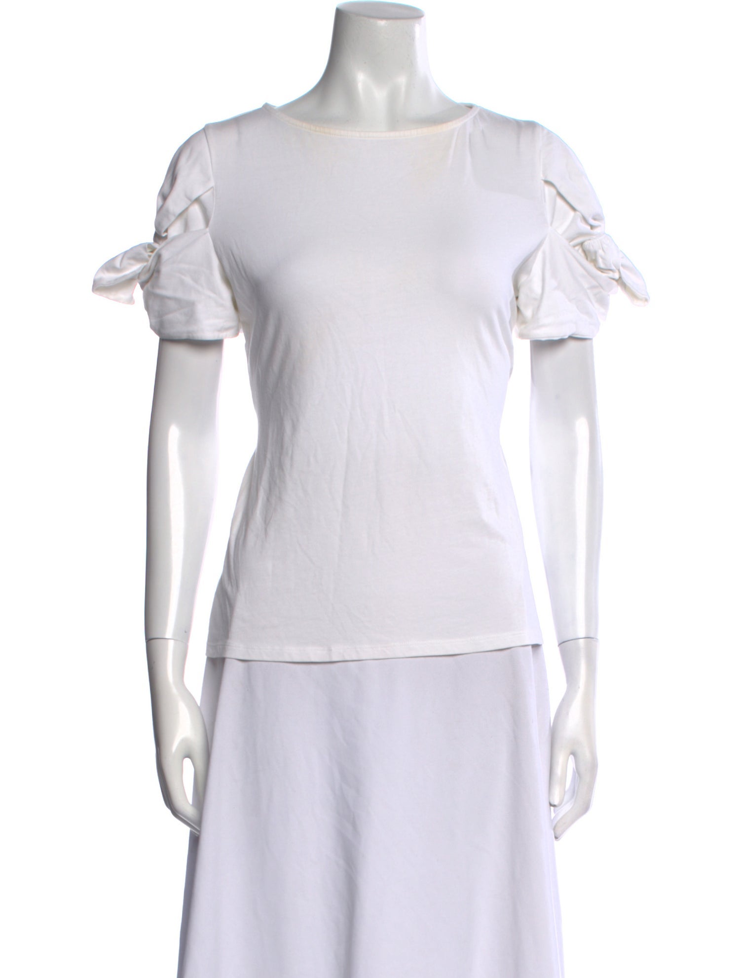 Anne Fontaine Bateau Neckline Short Sleeve T-Shirt