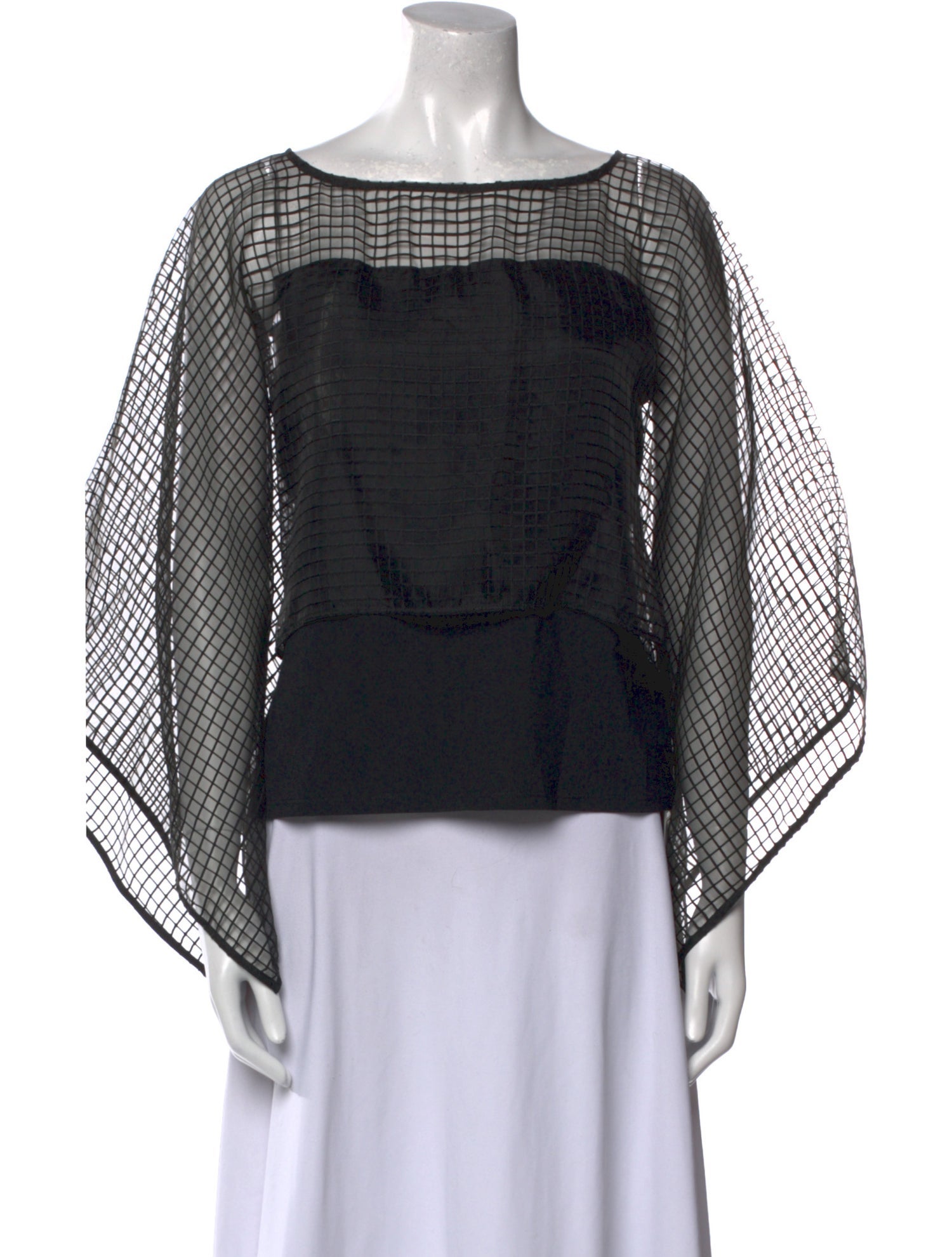 Anne Fontaine Printed Bateau Neckline Crop Top