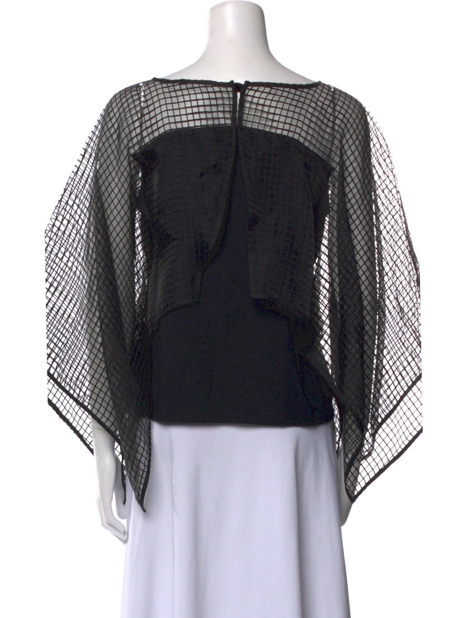 Anne Fontaine Printed Bateau Neckline Crop Top