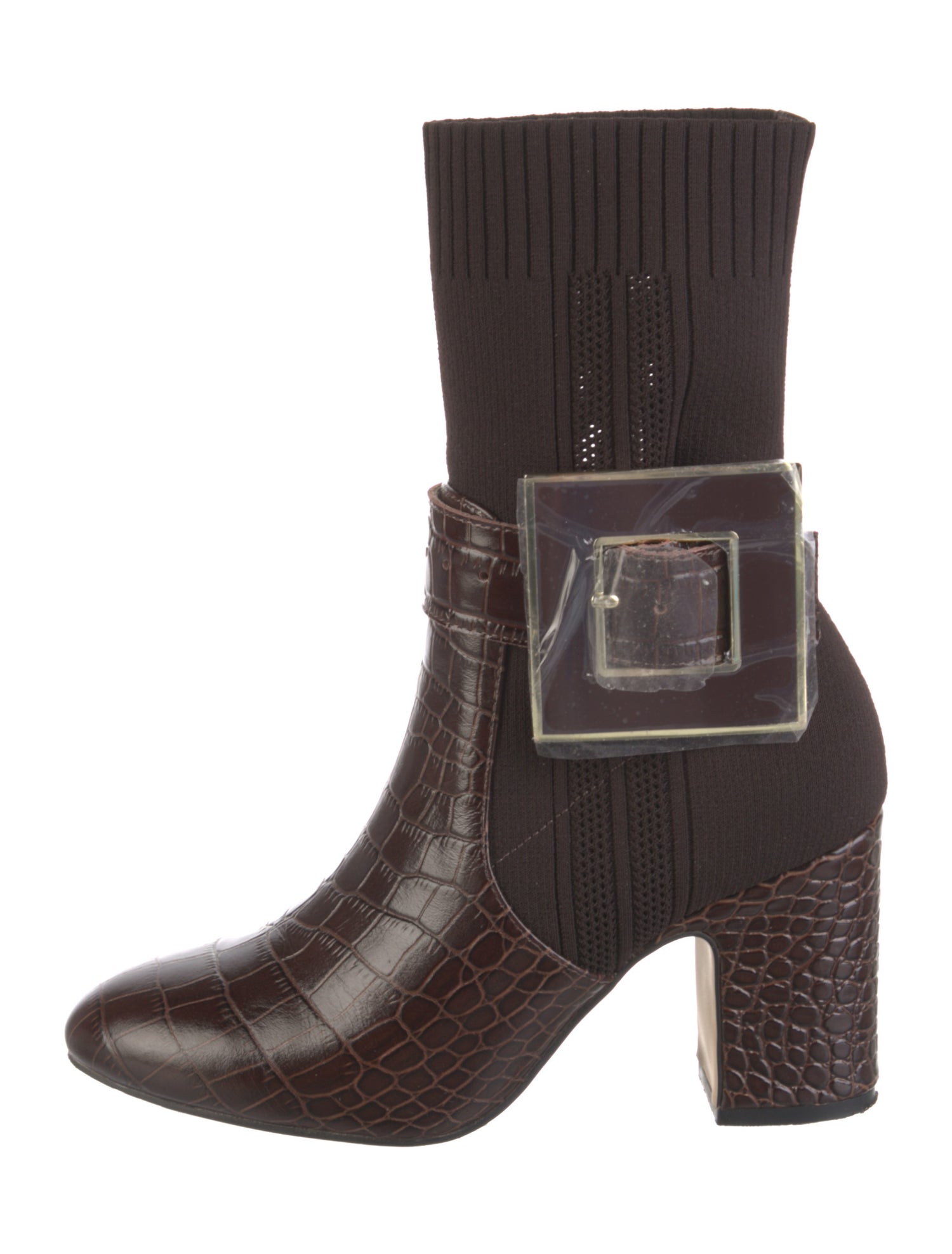 Anne Fontaine Embossed Leather Chelsea Boots