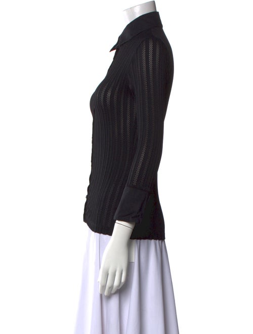 Anne Fontaine Three-Quarter Sleeve Button-Up Top