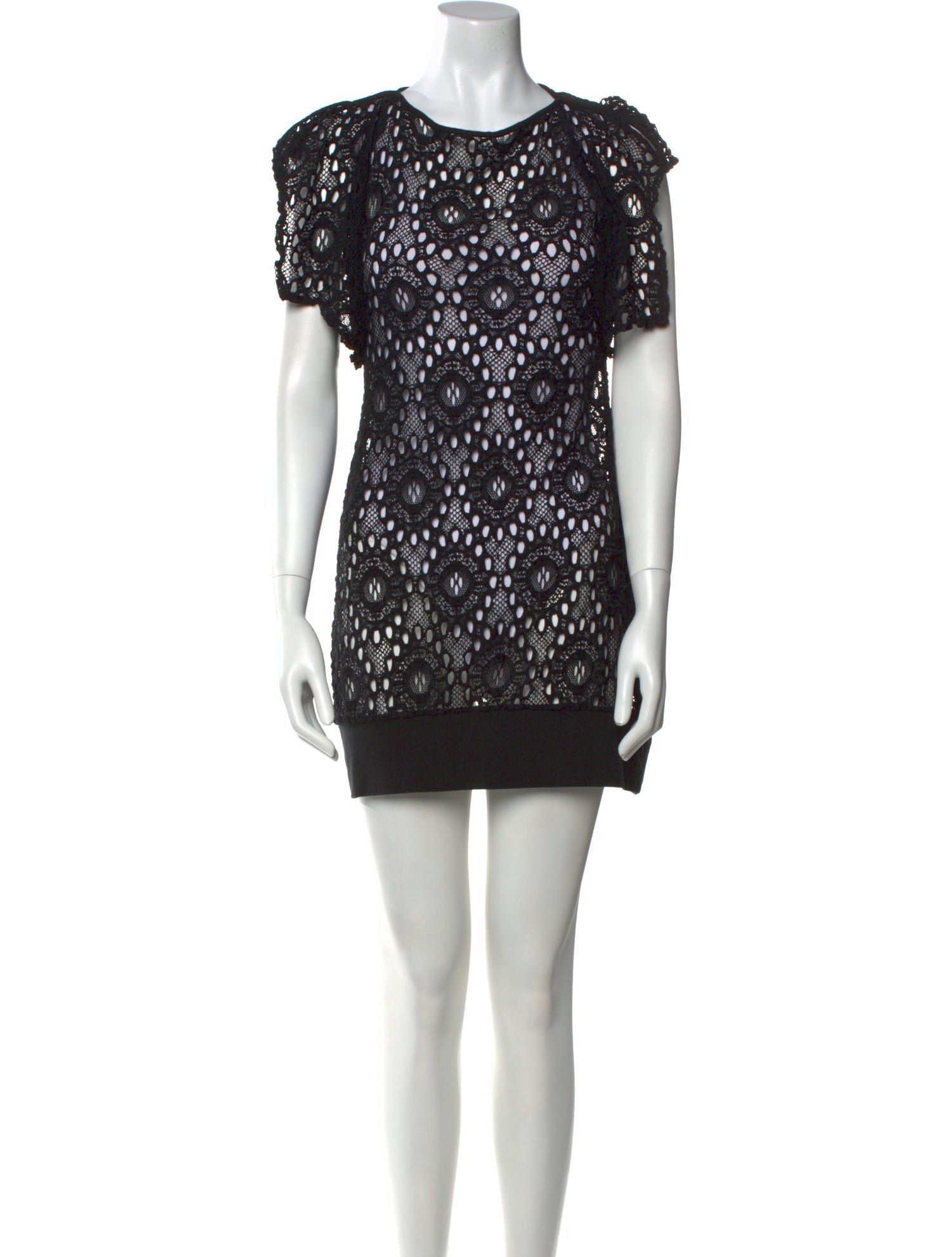 Anne Fontaine Lace Pattern Mini Dress