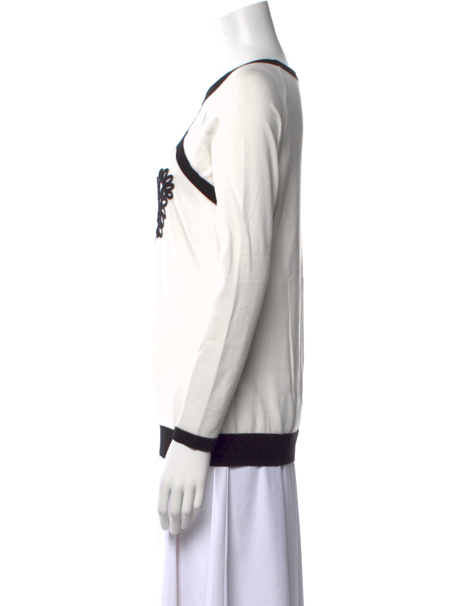 Anne Fontaine Graphic Print Scoop Neck Sweatshirt