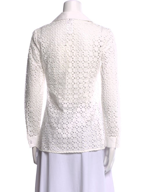 Anne Fontaine Printed Long Sleeve Button-Up Top