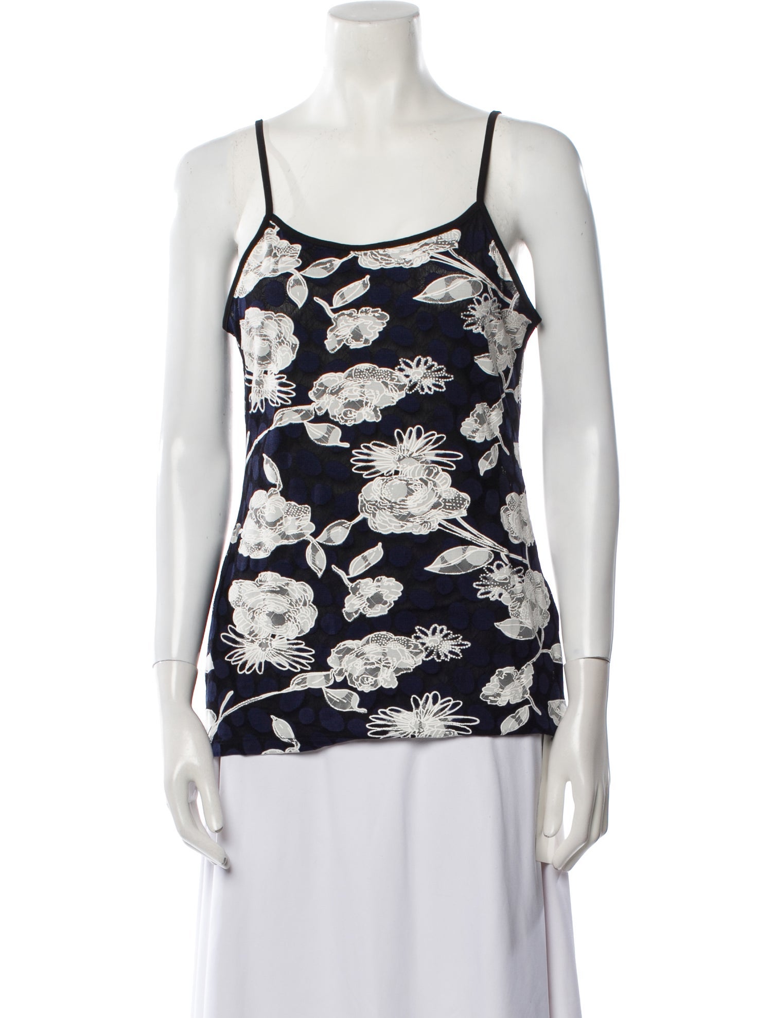 Anne Fontaine Nylon Floral Print Top