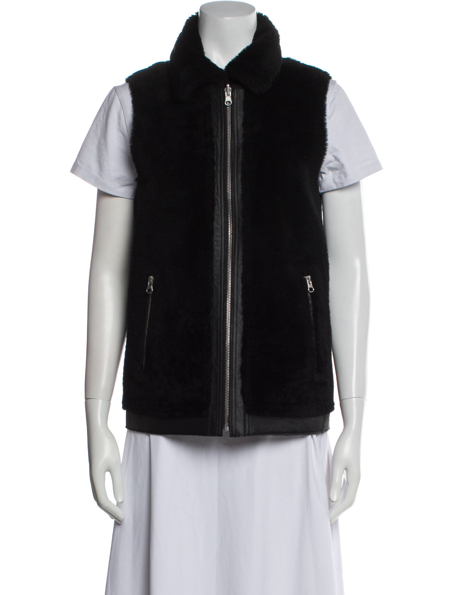 Anne Fontaine Shearling Faux Fur Jacket