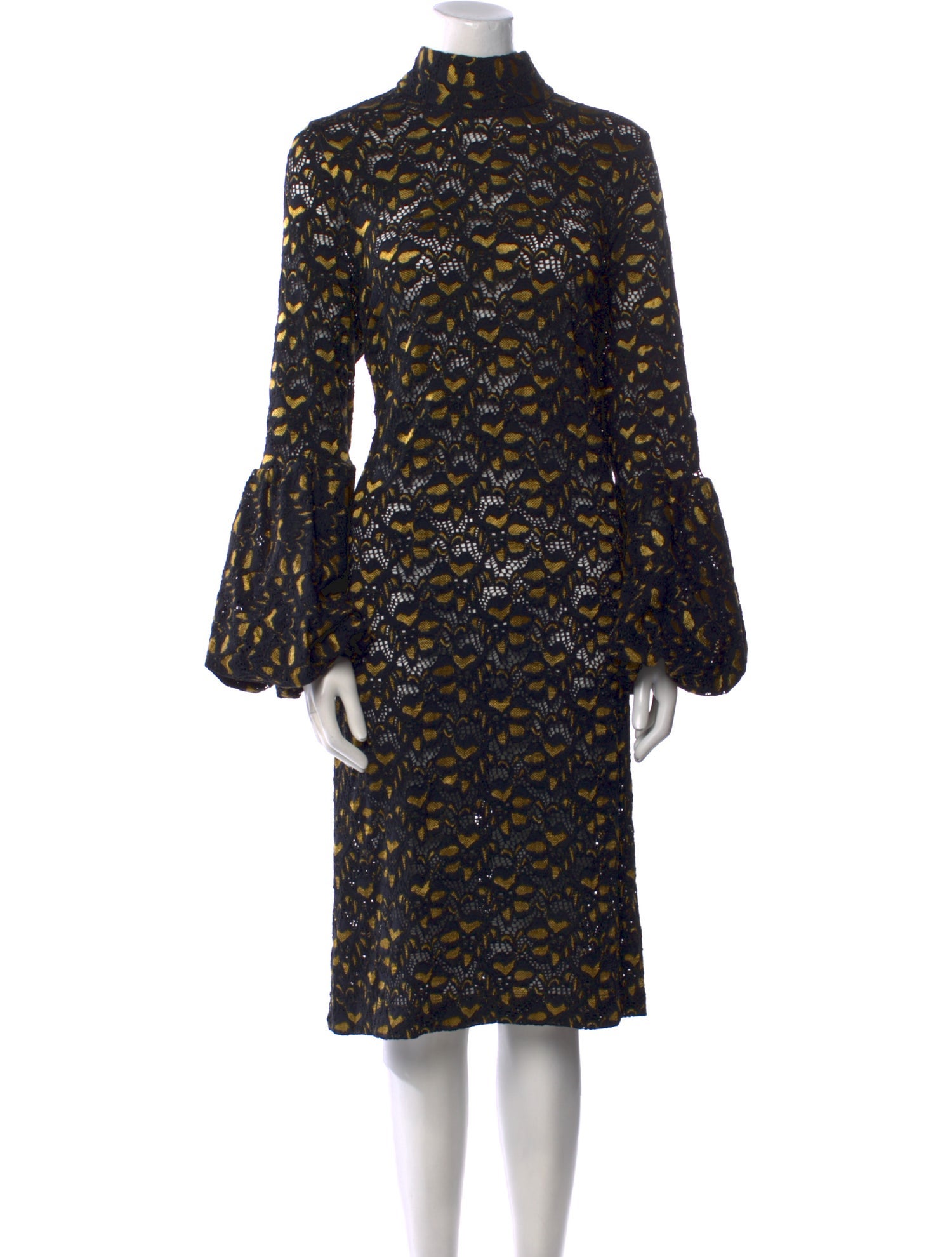 Anne Fontaine Lace Pattern Midi Length Dress