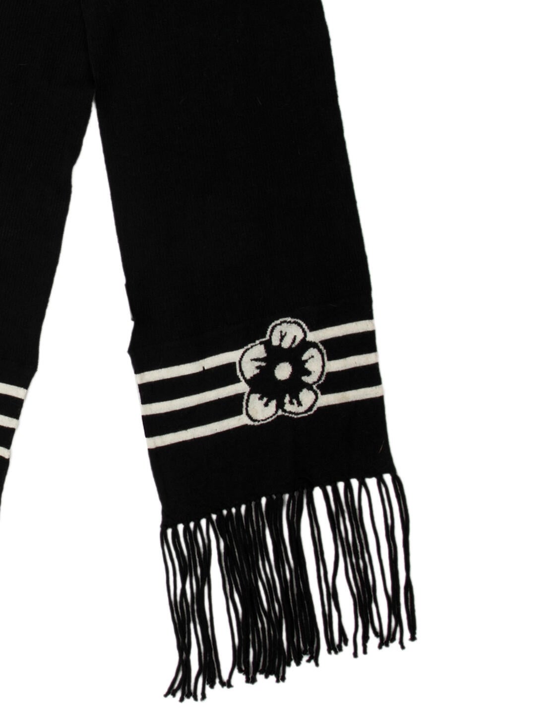 Anne Fontaine Wool Striped Scarf