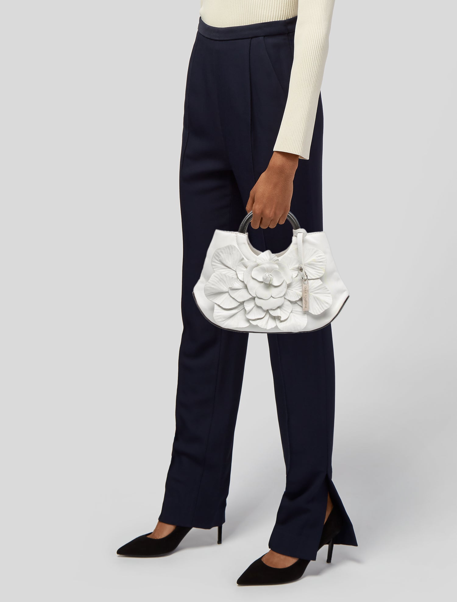 Anne Fontaine Leather Top Handle Bag