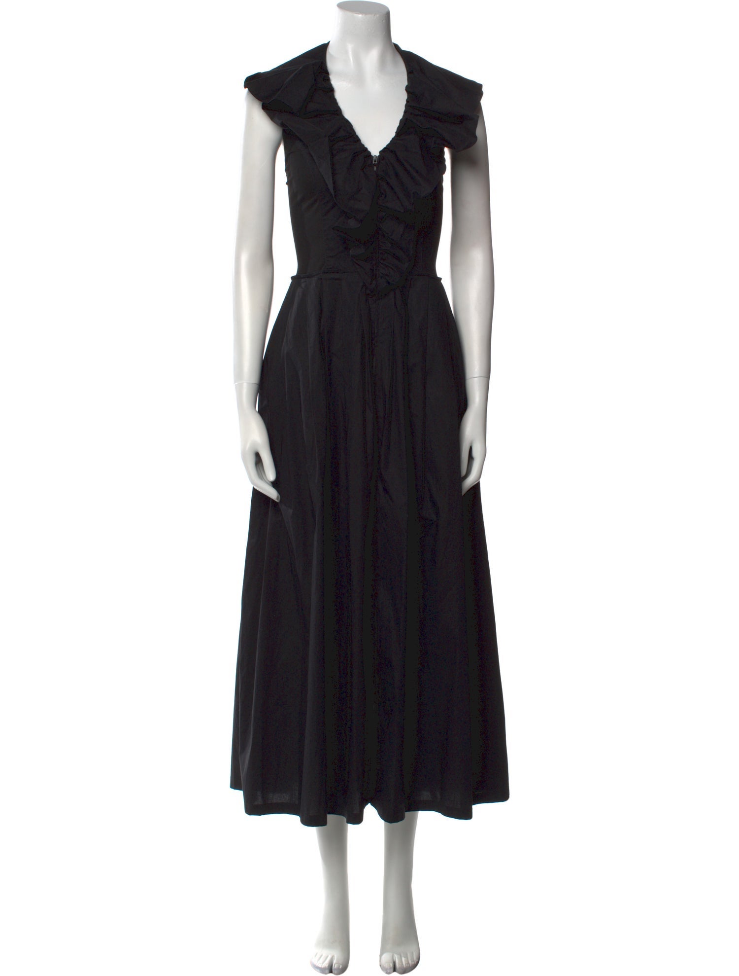 Anne Fontaine V-Neck Long Dress