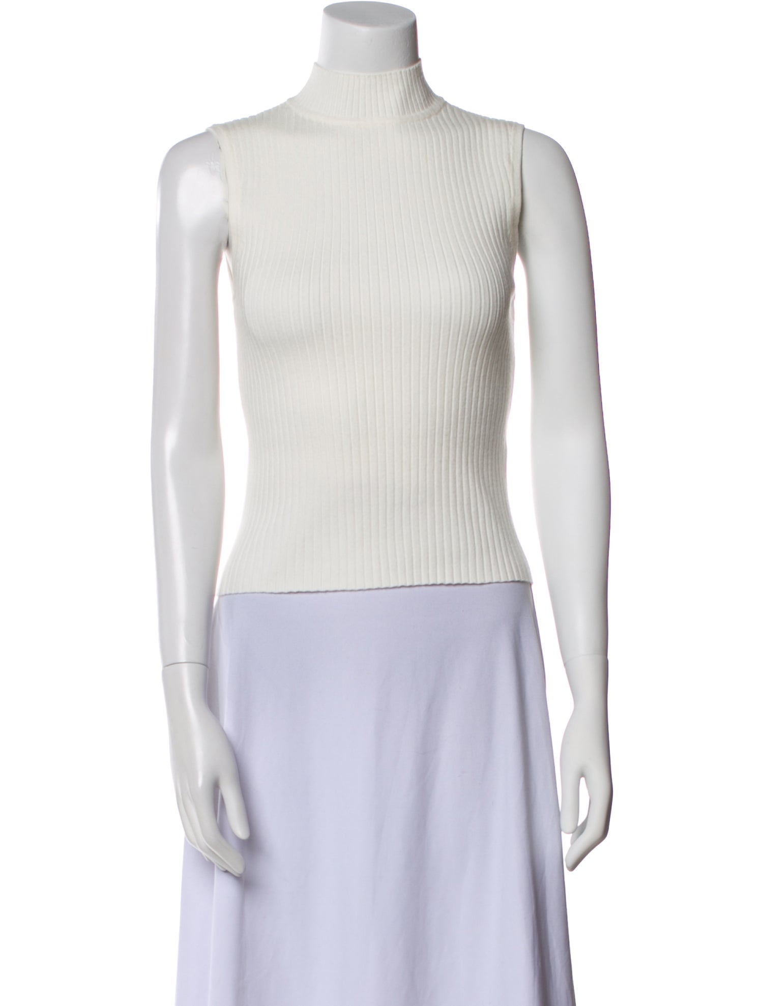 Anne Fontaine Mock Neck Sleeveless Top