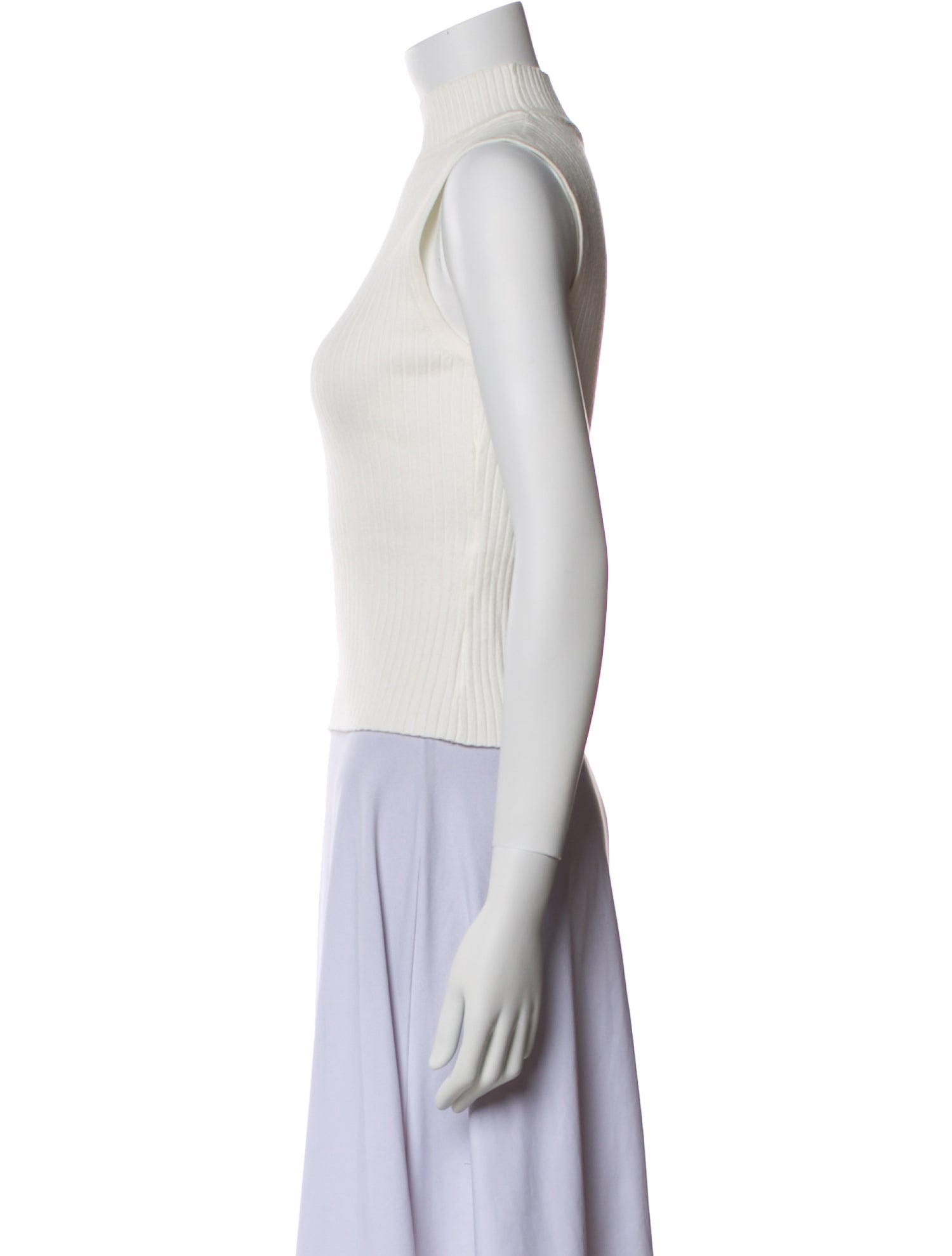 Anne Fontaine Mock Neck Sleeveless Top