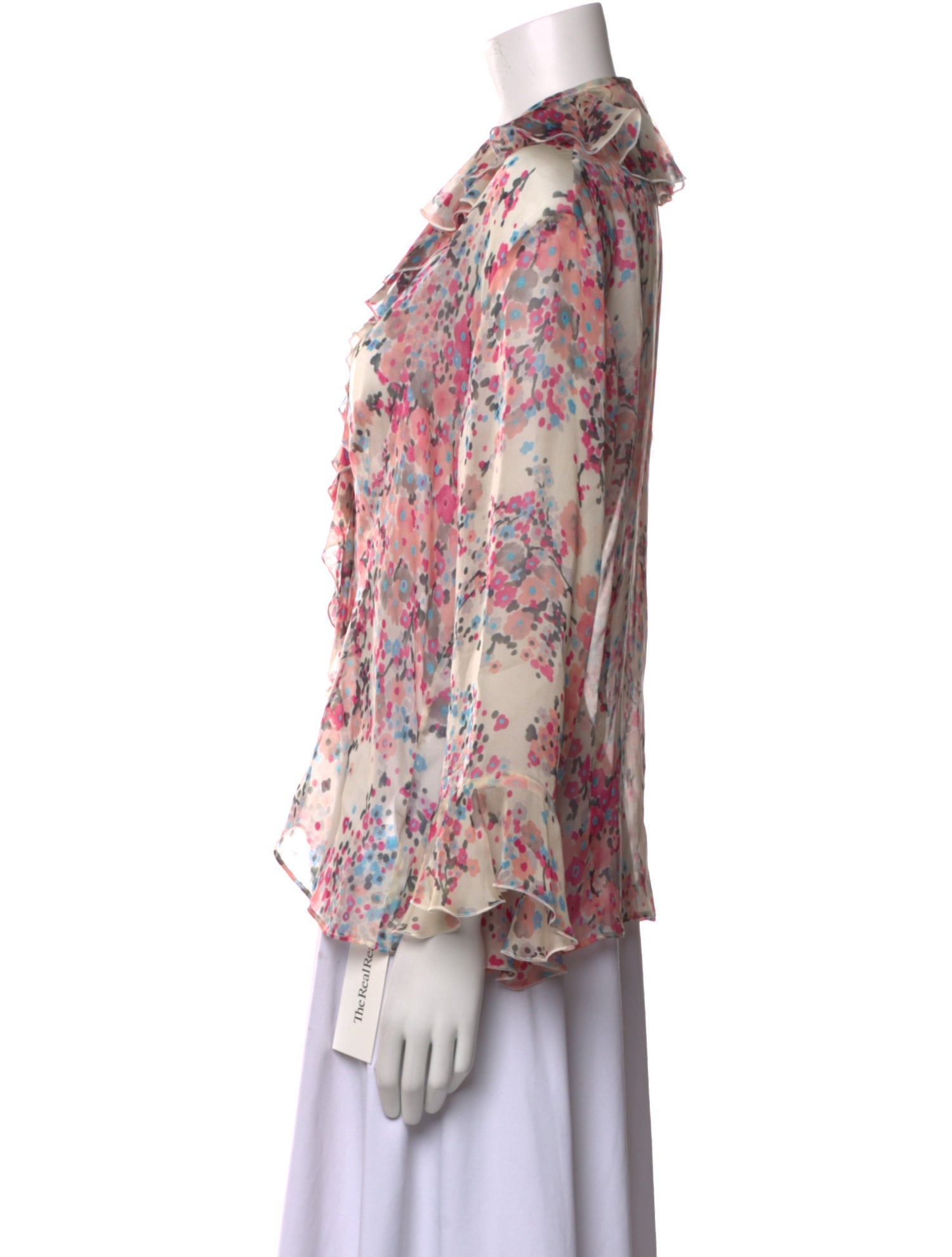 Anne Fontaine Silk Floral Print Blouse