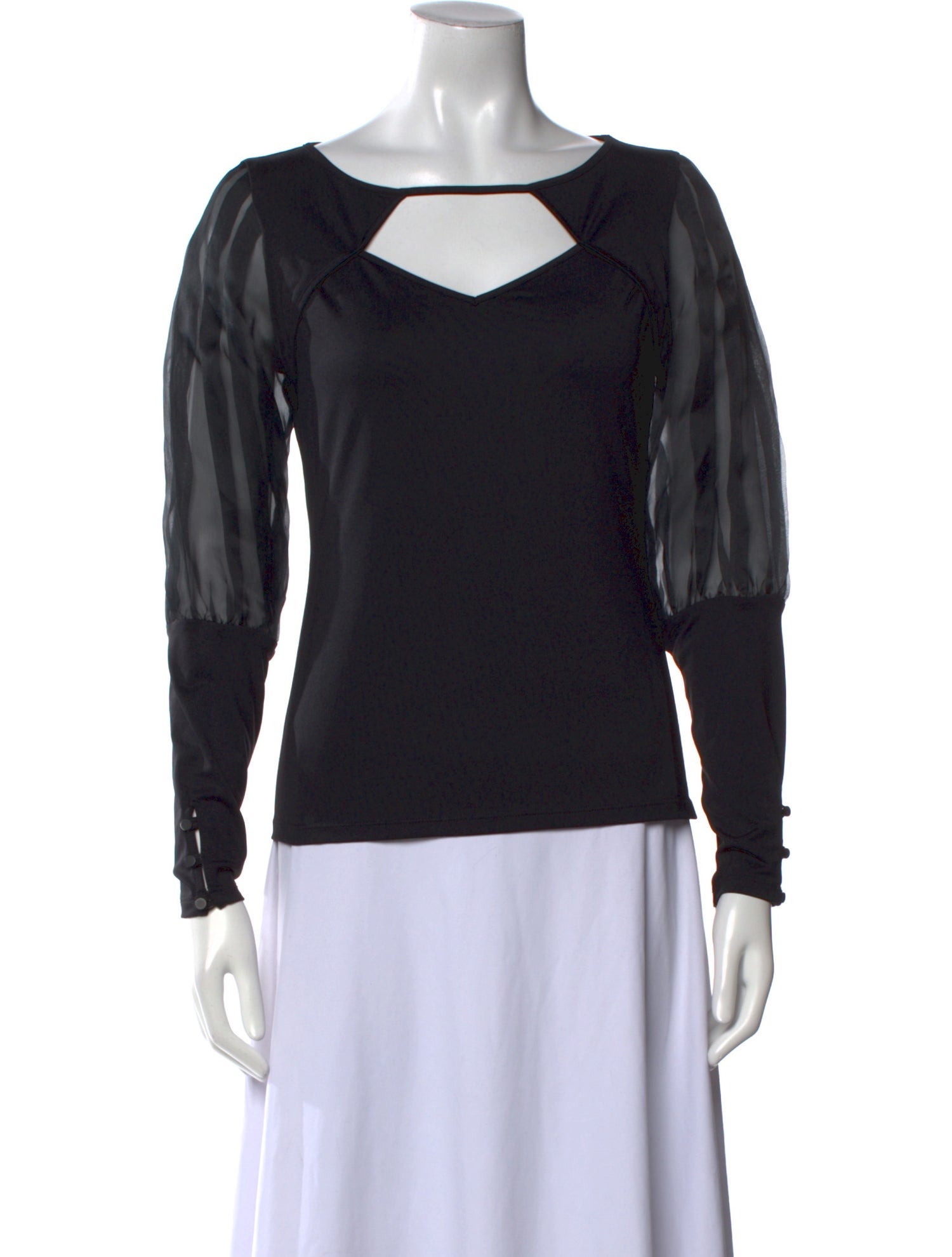 Anne Fontaine Bateau Neckline Long Sleeve Top