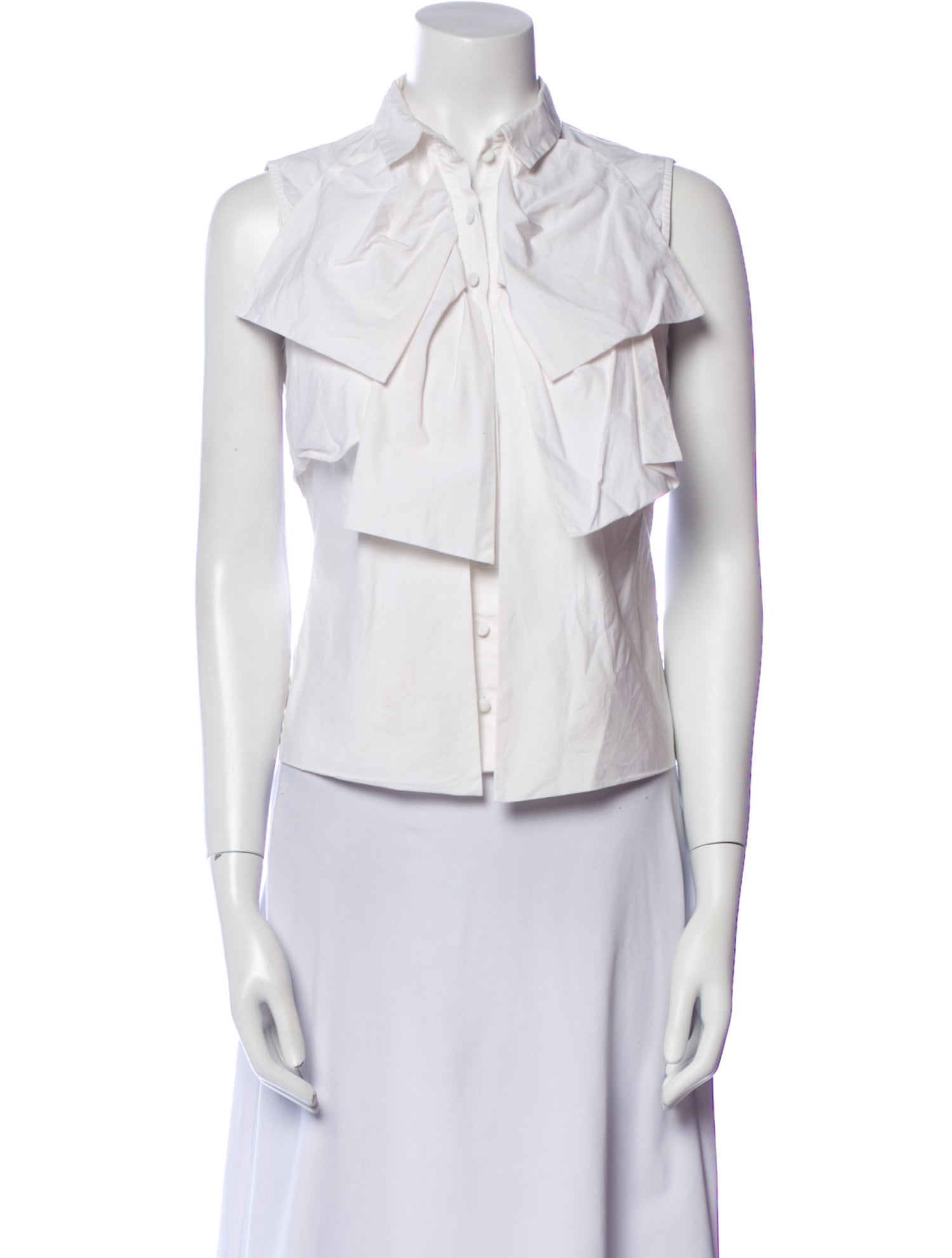 Anne Fontaine Sleeveless Button-Up Top