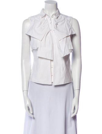 Anne Fontaine Sleeveless Button-Up Top