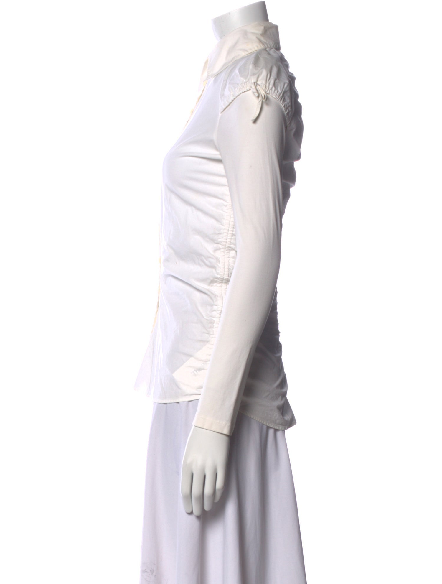 Anne Fontaine Long Sleeve Button-Up Top