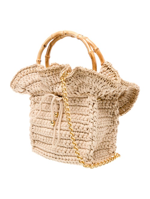 Anne Fontaine Raffia Top Handle Bag